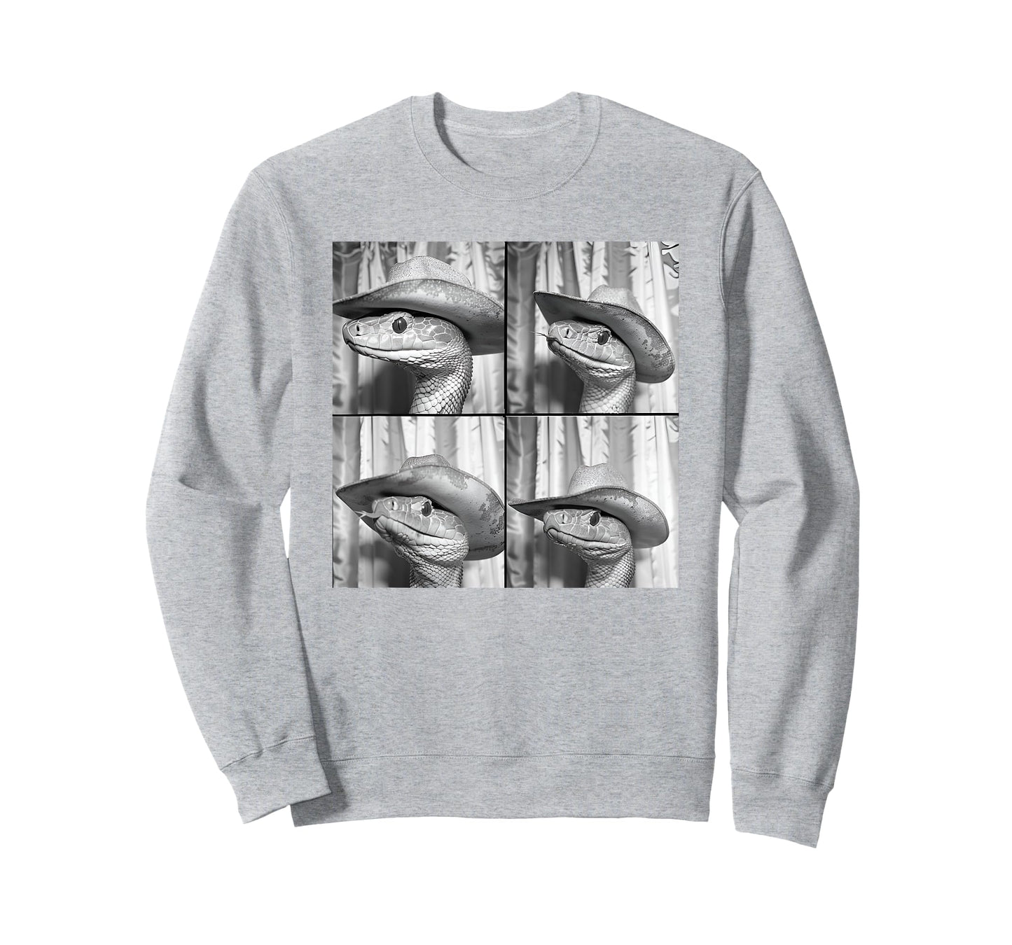 Snake In Cowboy Hat Funny Animal Photobooth Snake Face T-Shirt