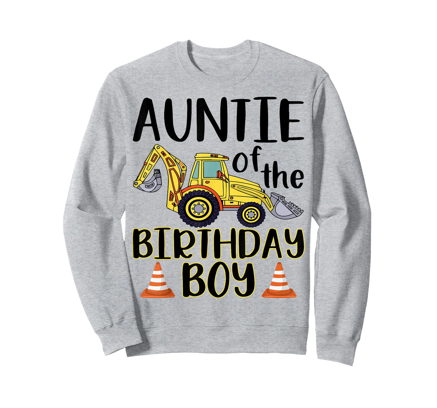Auntie of The Birthday for Boy Excavator Construction Truck T-Shirt
