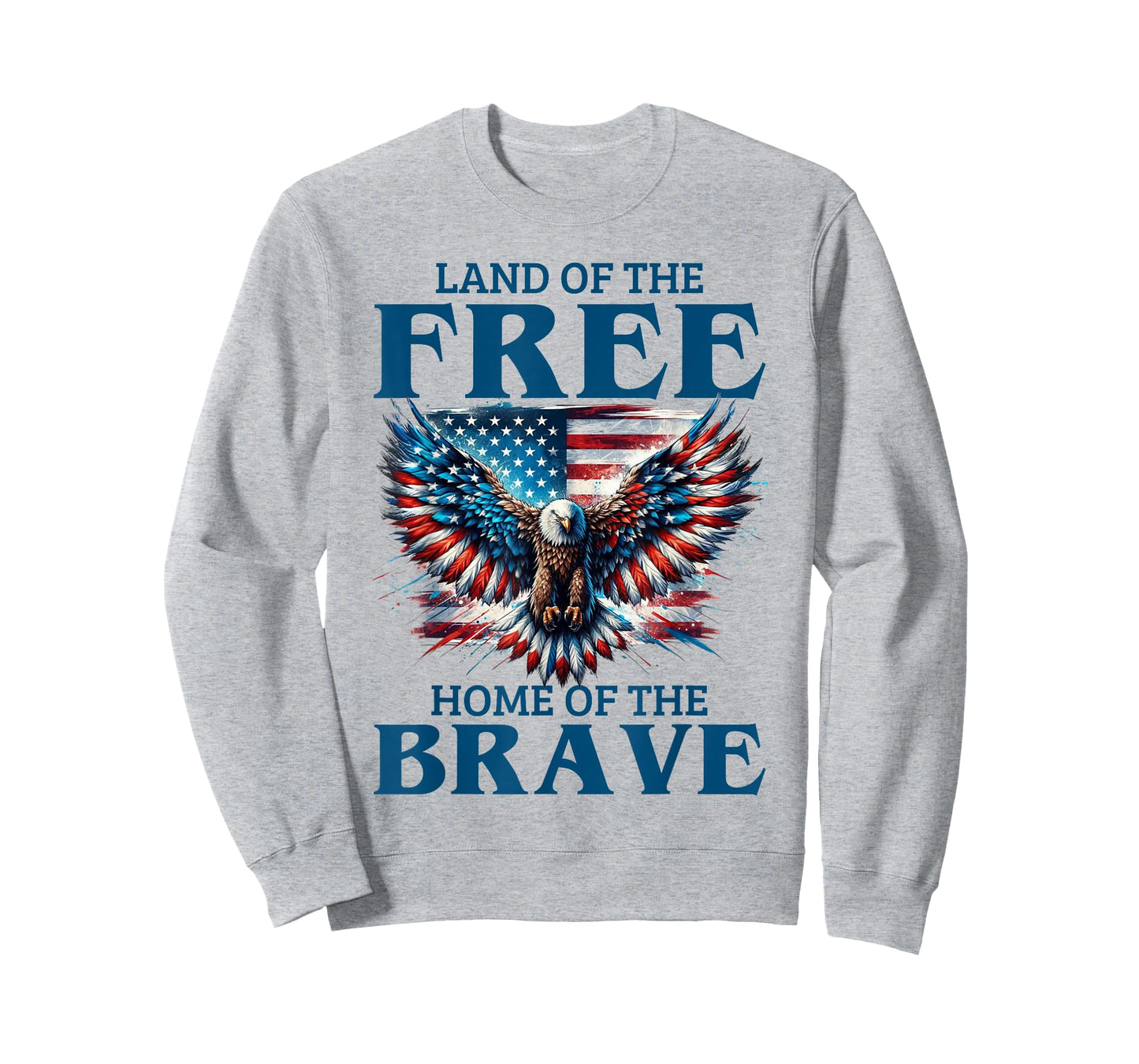 Land Of The Free Home Of The Brave Eagle Usa Vintage Flag T-Shirt