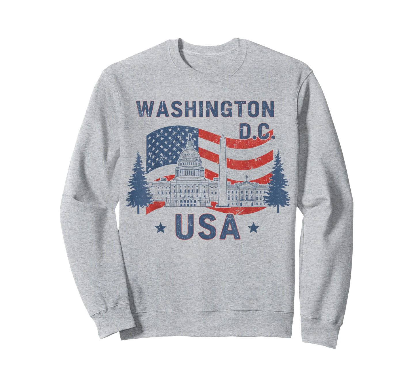 Washington DC Skyline Patriotic Americans Pride Souvenir T-Shirt