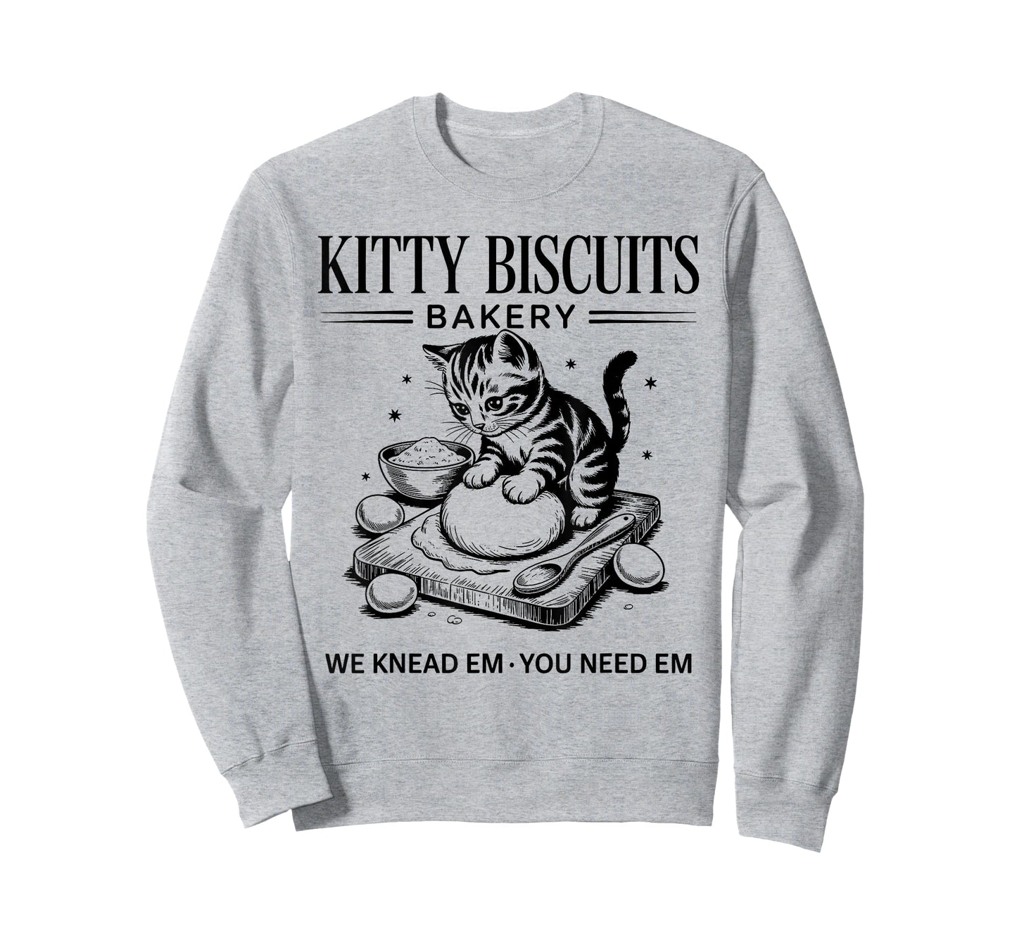 Cute Kitty Biscuits Bakery Funny Cat Lovers Baking Humor T-Shirt