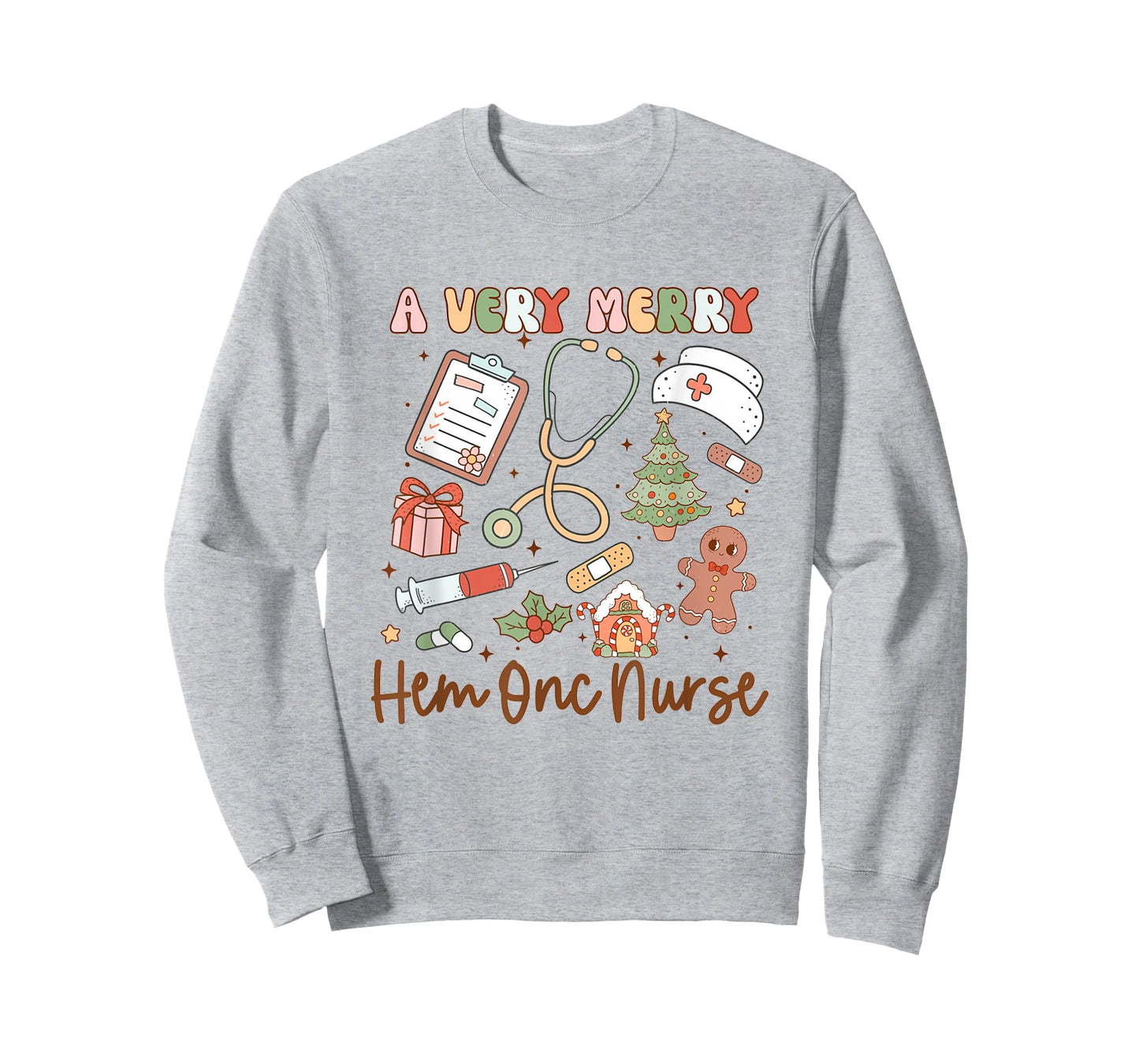 A Very Merry Hem Onc Nurse Christmas Hematology Oncology T-Shirt