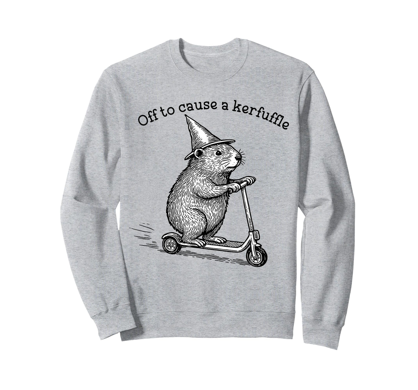 Off to Cause A Kerfuffle Funny Hamster Scooter Chaos T-Shirt