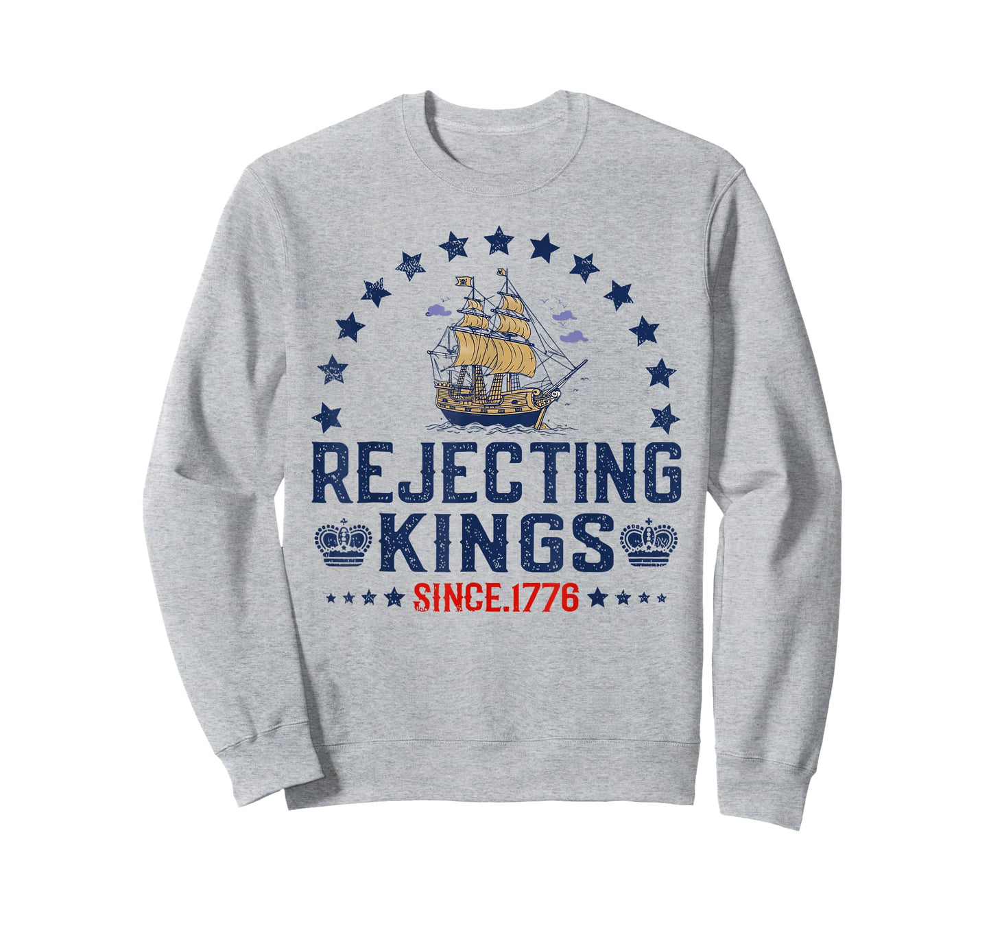 Rejecting Kings Since 1776 Vintage Patriotic no Kings T-Shirt