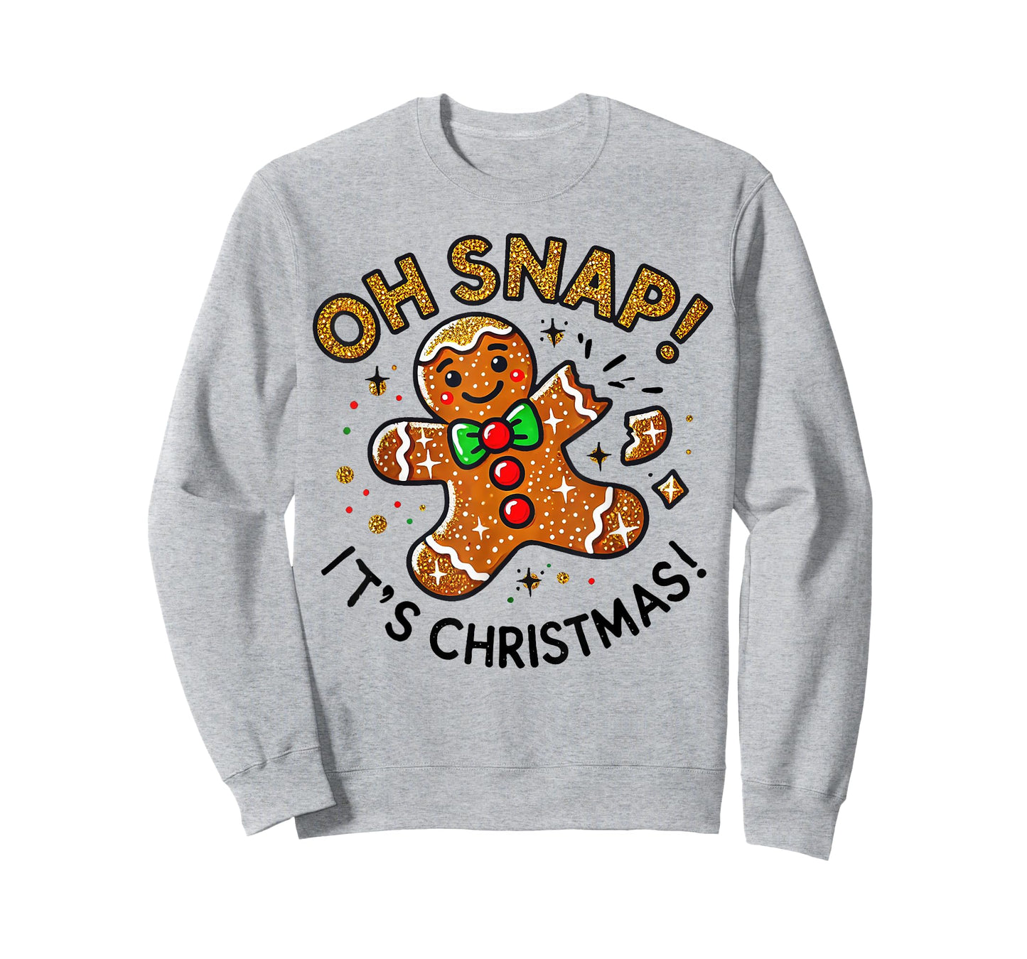 Cute Oh Snap It's Christmas Gingerbread Man Christmas Cookie T-Shirt