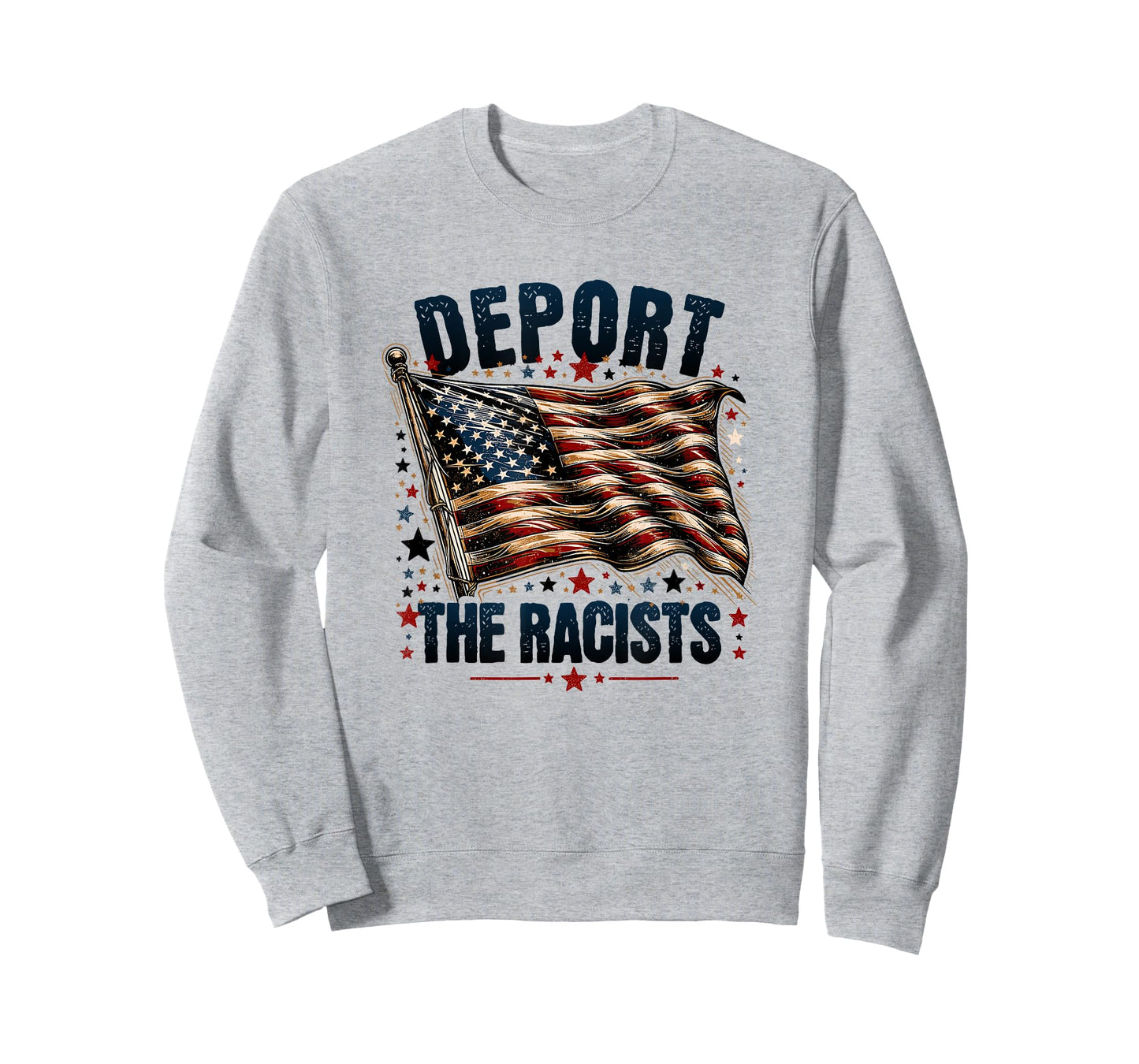 Pro-Immigrant Anti-Racism USA Flag T-Shirt