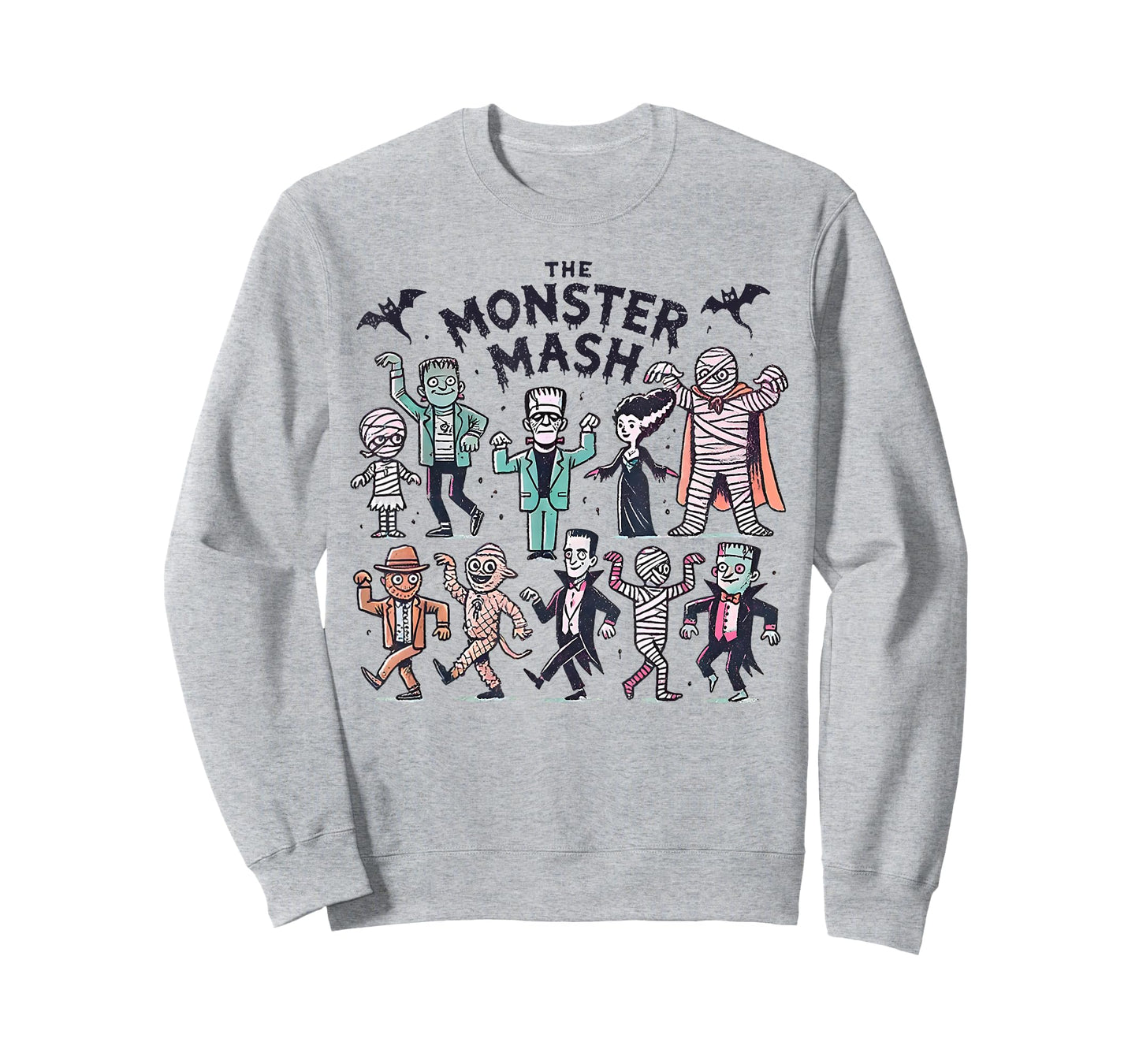 Monster Mash Spooky Season Halloween Mummy Witch Vampire T-Shirt