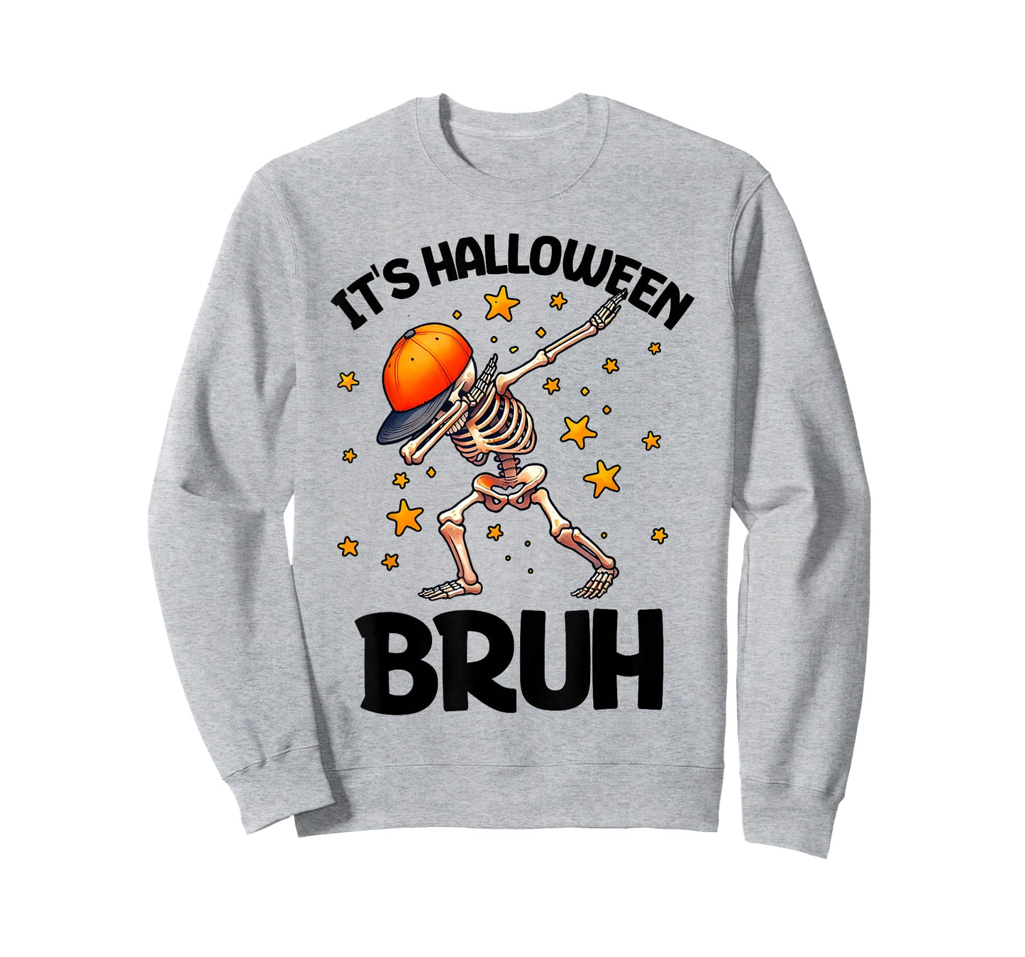 Bruh Halloween Boys Kids Halloween Skeleton T-Shirt
