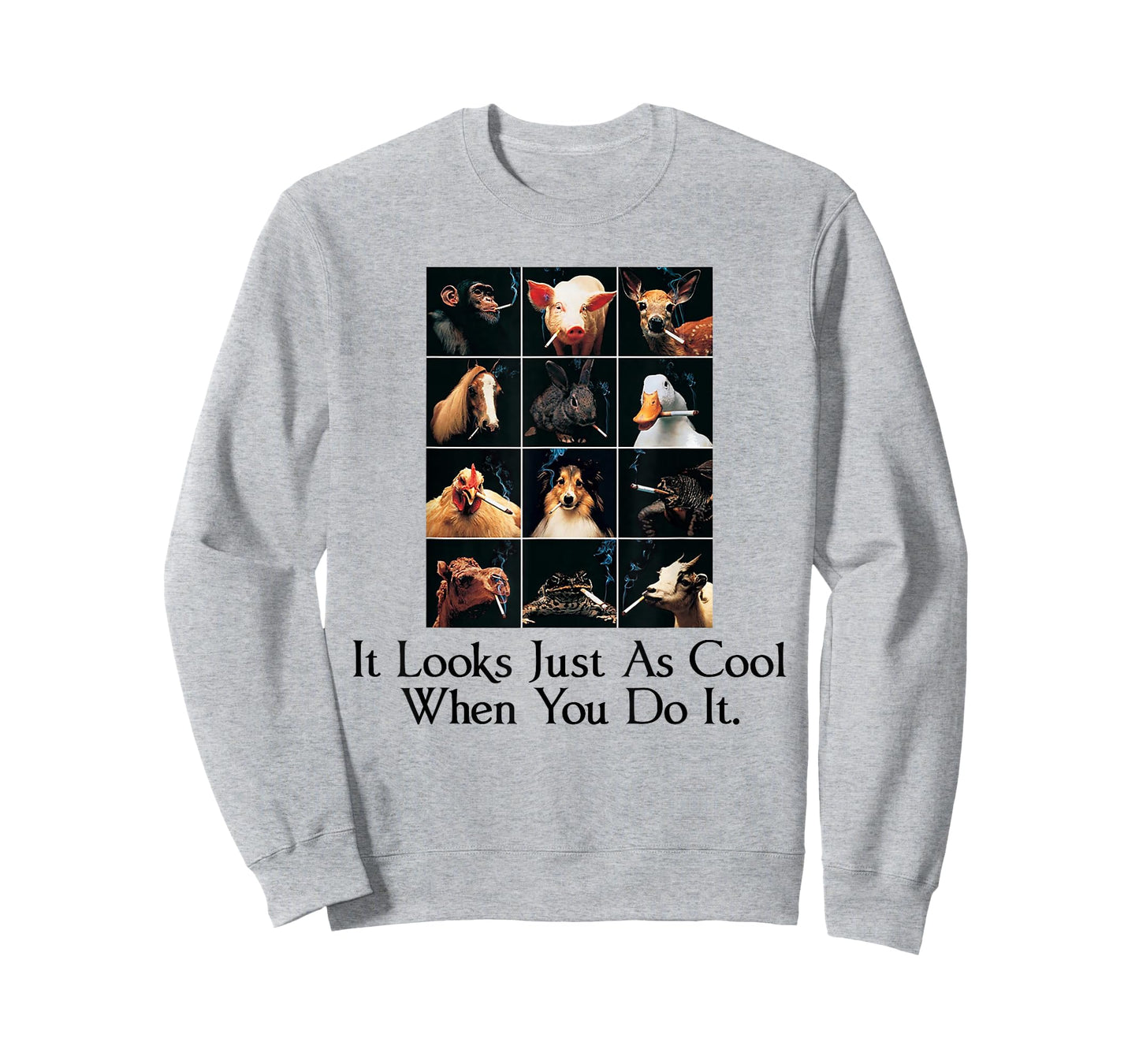 It Looks Just As Cool When You Do It Funny Animals Smoking T-Shirt