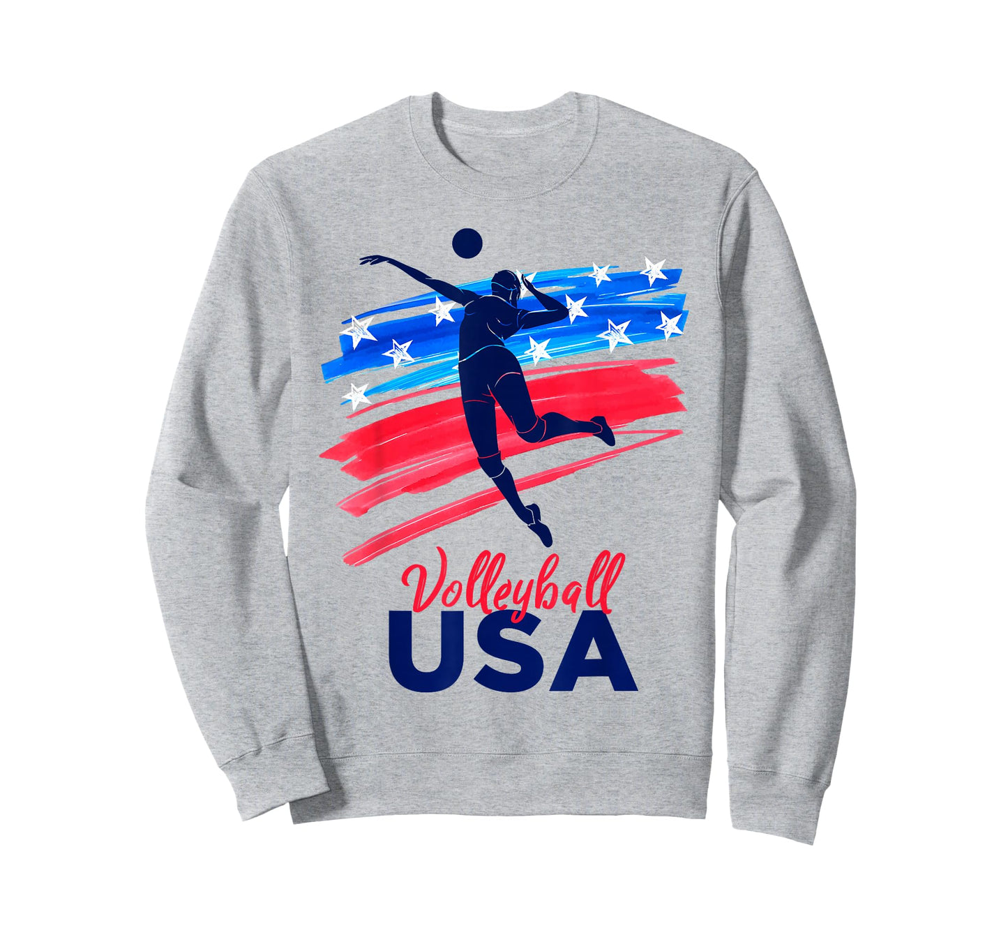 Womens Volleyball USA Support The Team Shirt USA Flag T-Shirt