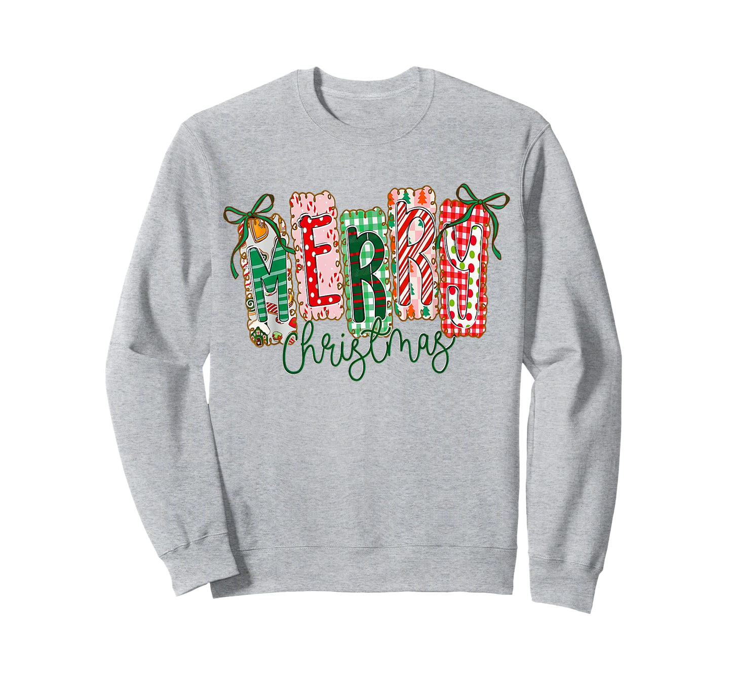 Preppy Merry Christmas Coquette Bow Pink Christmas Tree Girl T-Shirt