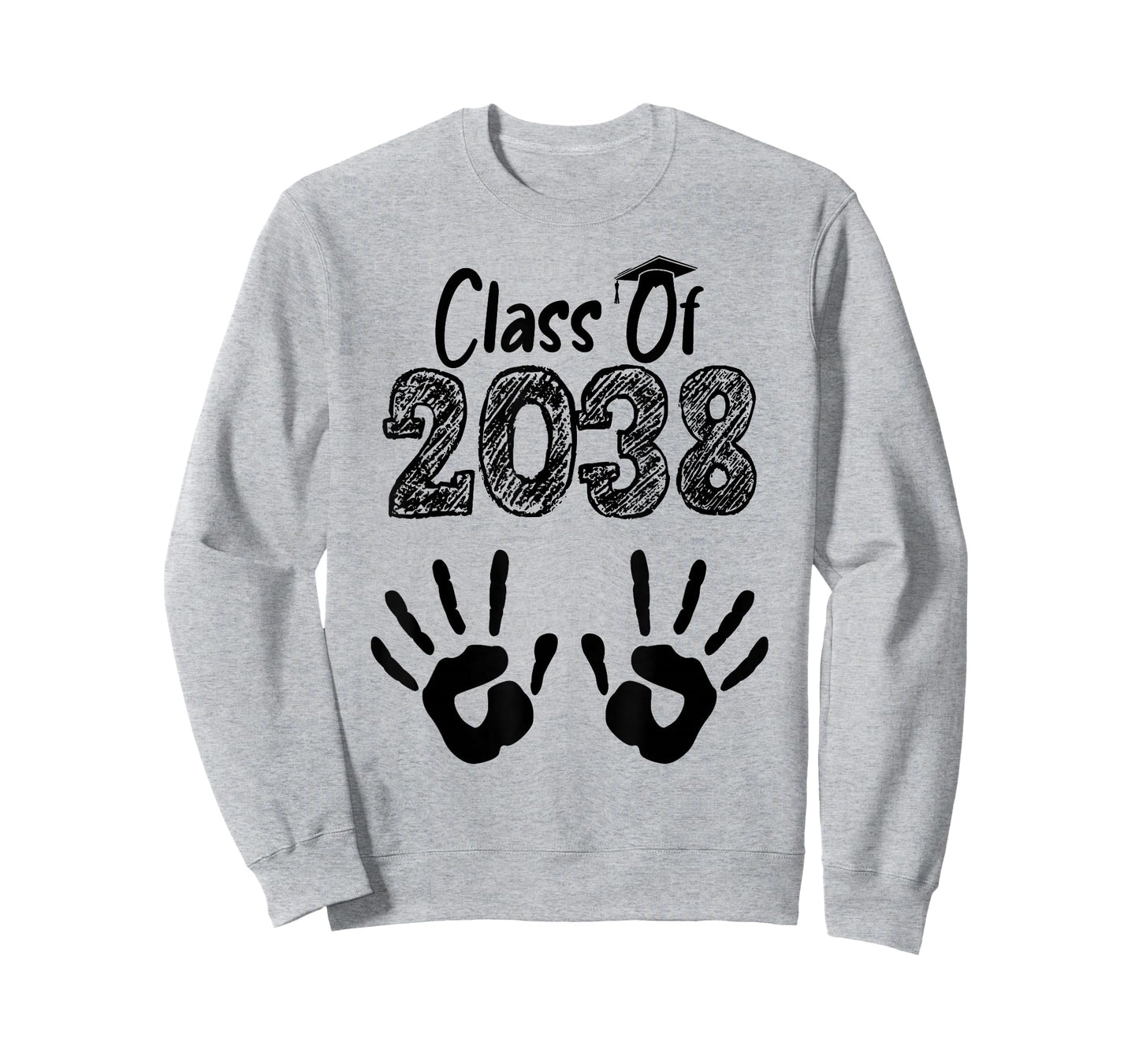 Class of 2038 Grow With Me Shirt Handprint On Back Pre-K T-Shirt