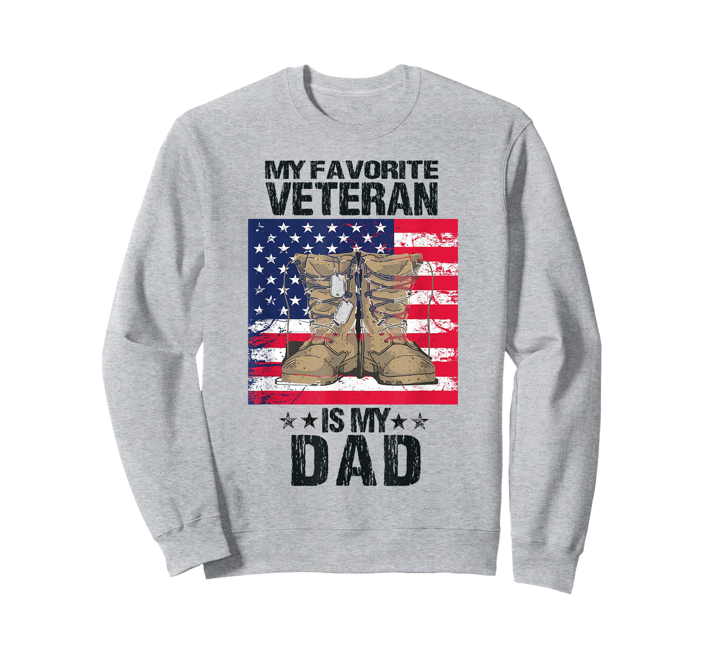 Dad Father's Day My Favorite Veteran Is My Father Proud Kids T-Shirt