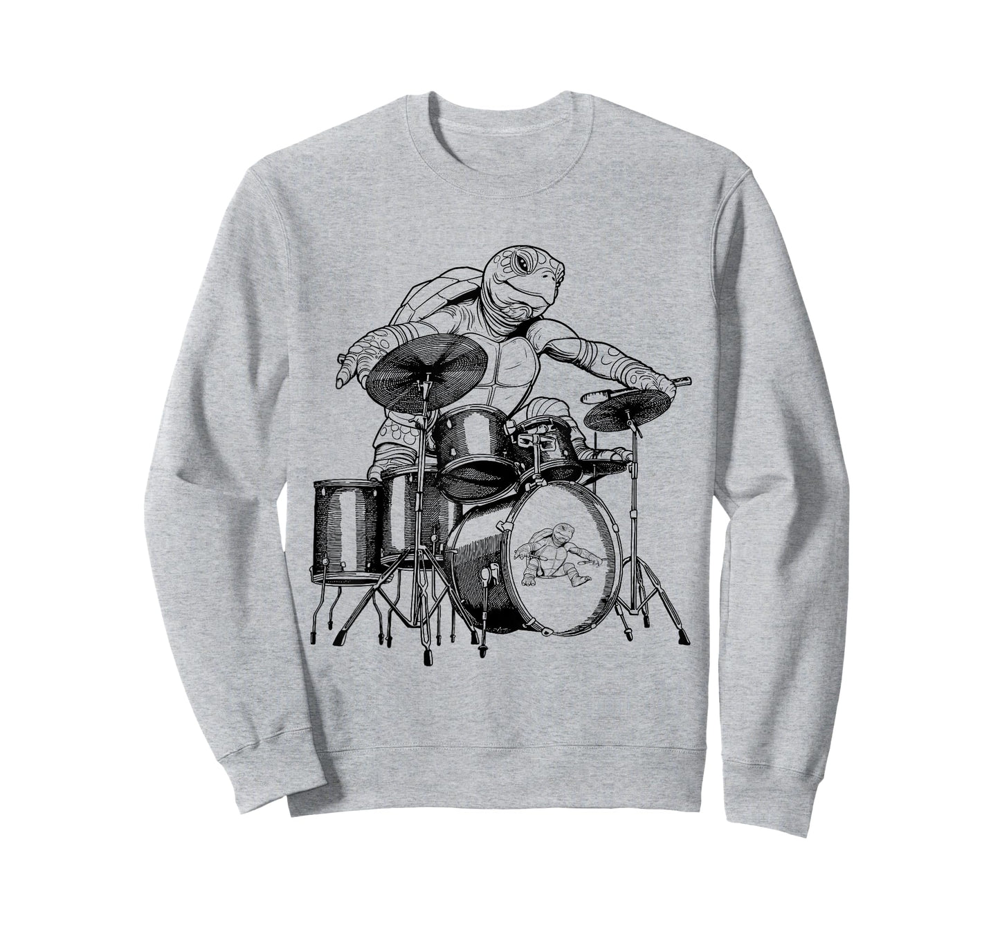 Turtle Playing Drums Drummer Drumming Musician Band T-Shirt