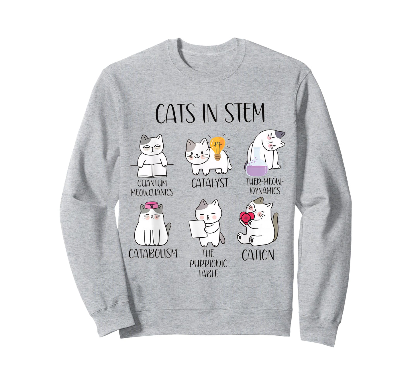 Cats in STEM Funny Cats Science Teacher Cation Catabolism T-Shirt