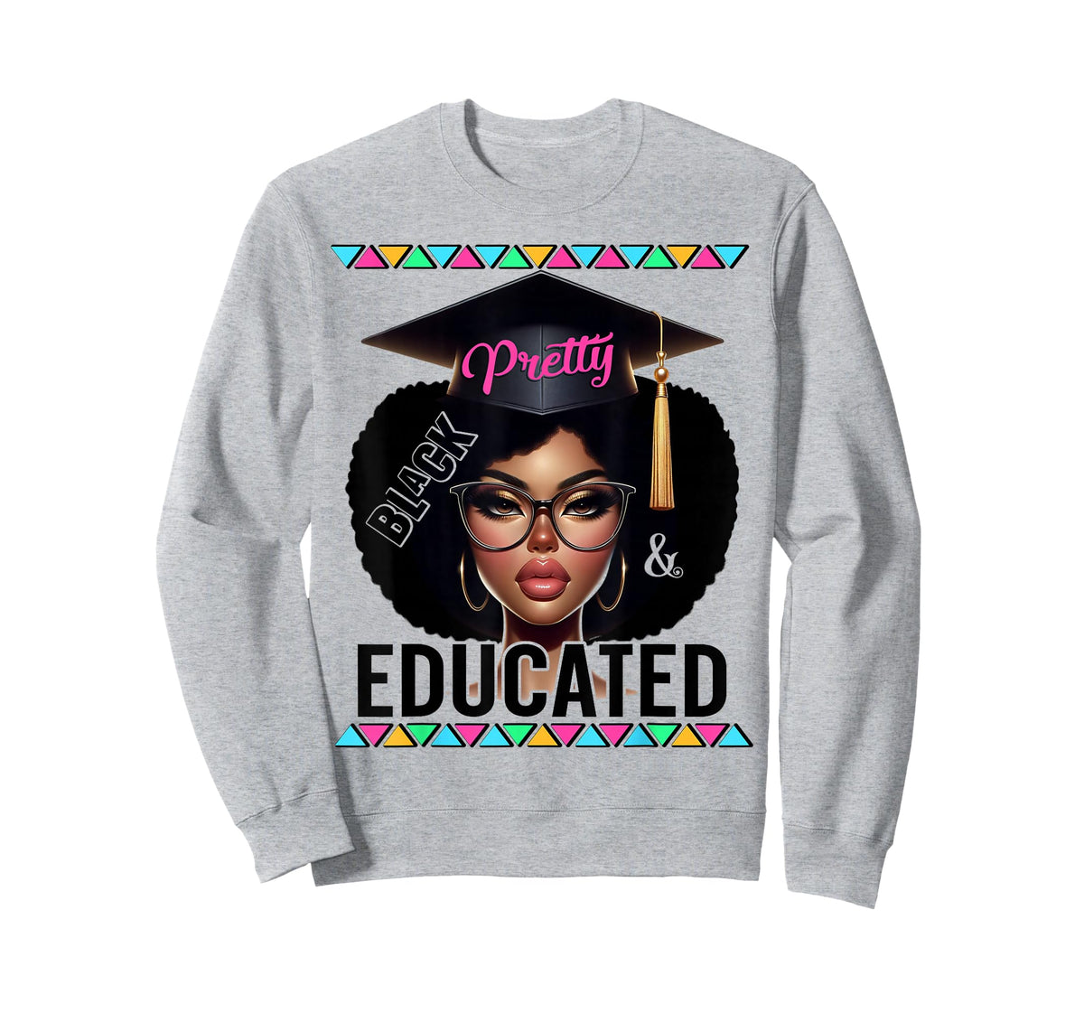 Pretty Black Educated Powerful African American Woman Pride T-Shirt