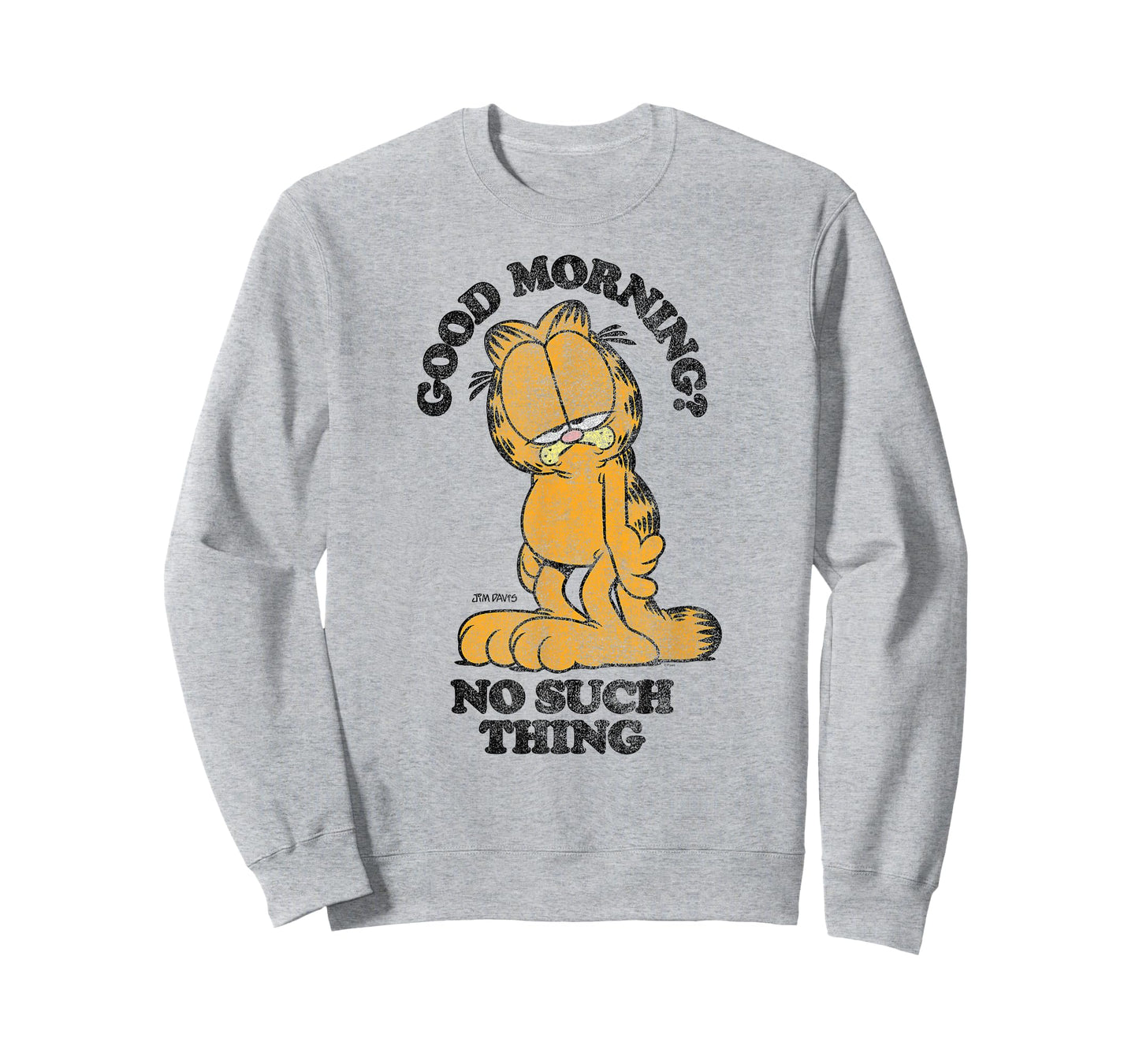 Garfield Good Morning? No Such Thing Funny Cartoon Cat Men Women T-Shirt