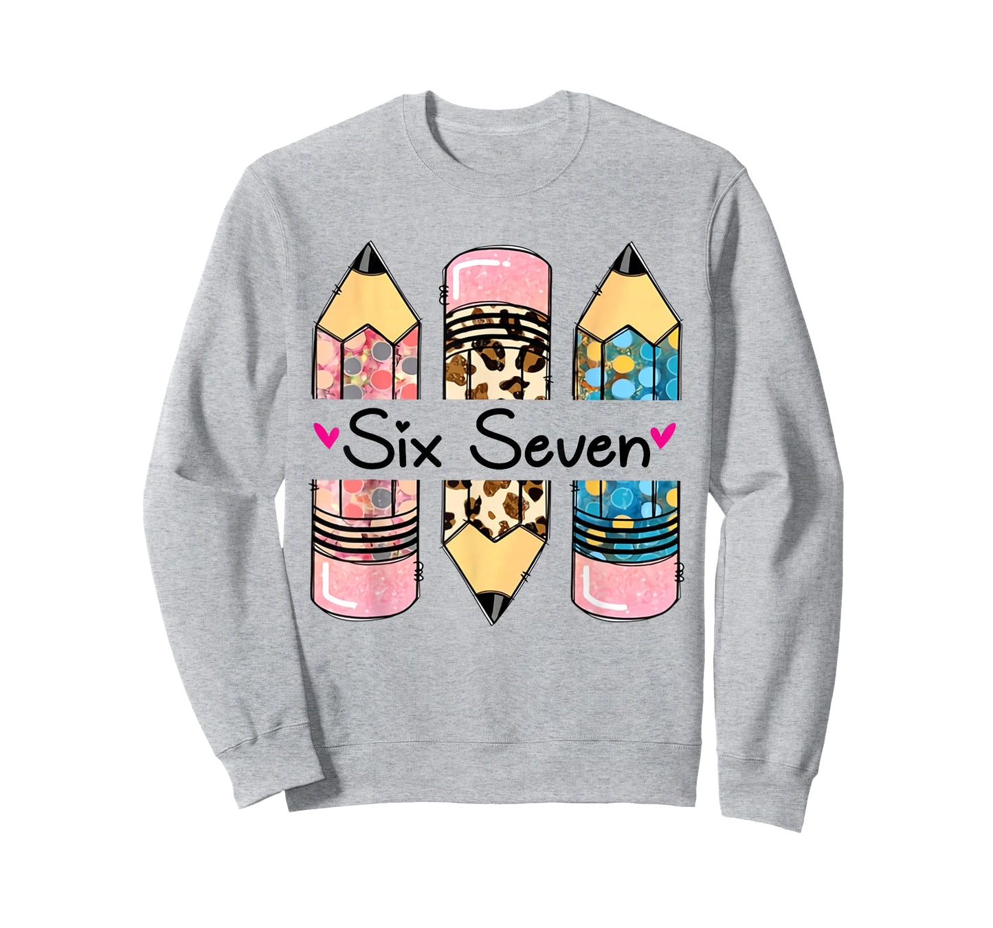 Six Seven 6 7 Meme 67 Teacher Design for Women Girls T-Shirt