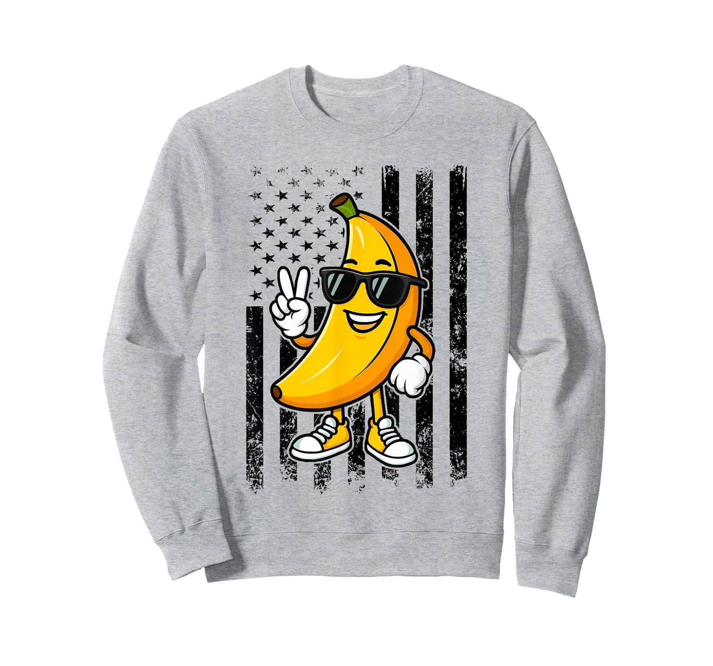 Funny Banana Retro American Flag Banana Lover Men Boys Kids T-Shirt