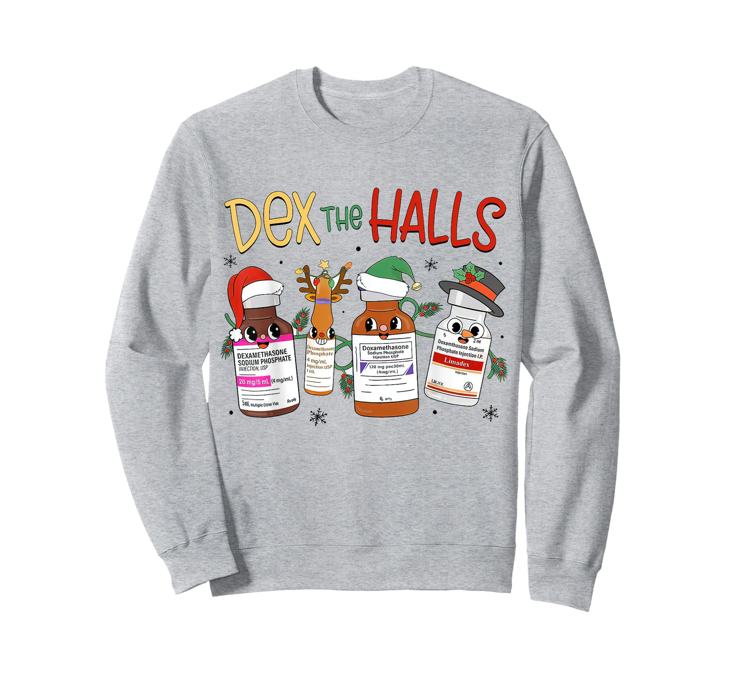 Christmas ICU, Dex The Halls Dexamethasone, Emergency Doctor T-Shirt