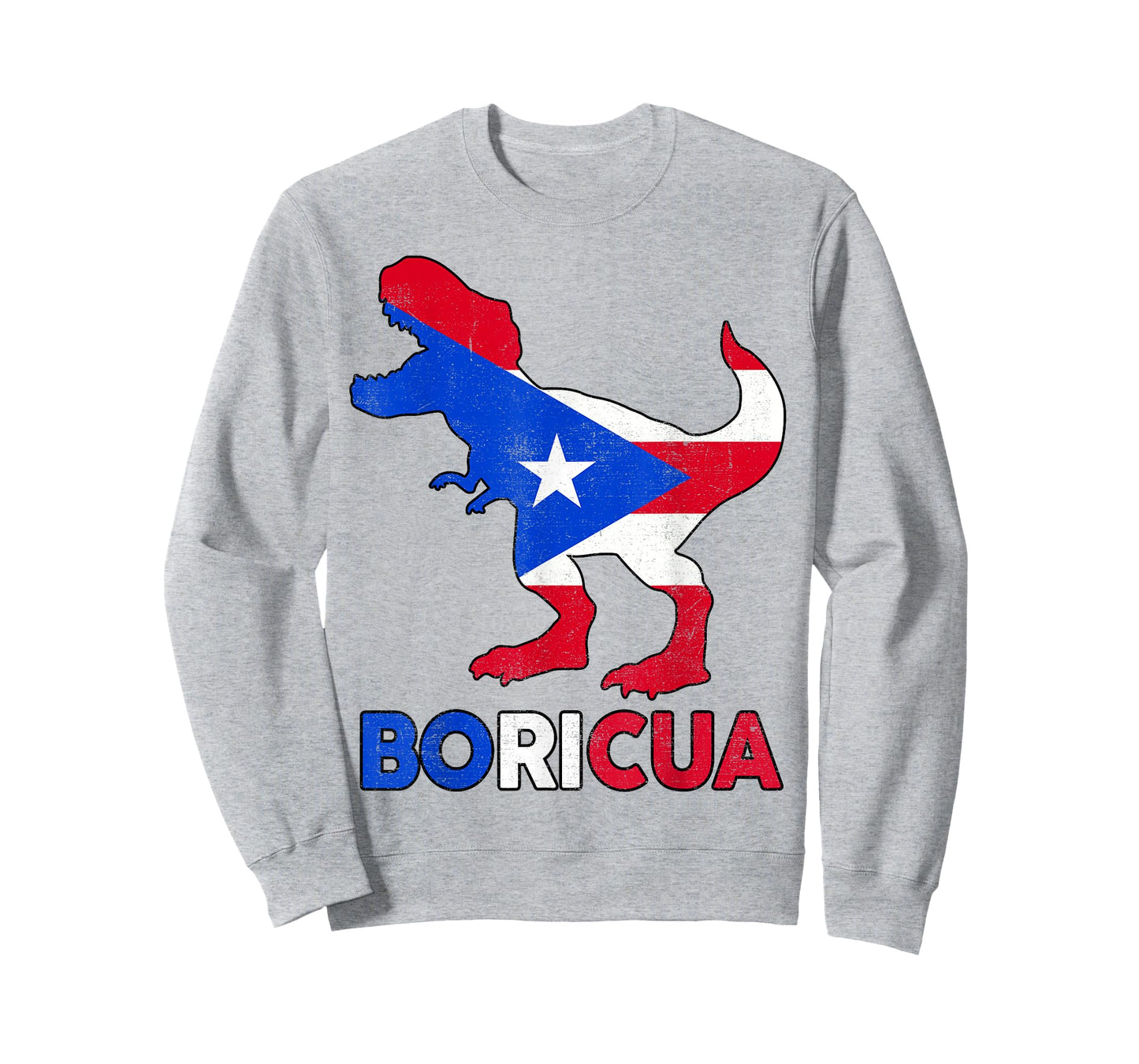 Boricua Puerto Rico Boys Dino Rican Flag Hispanic Heritage T-Shirt