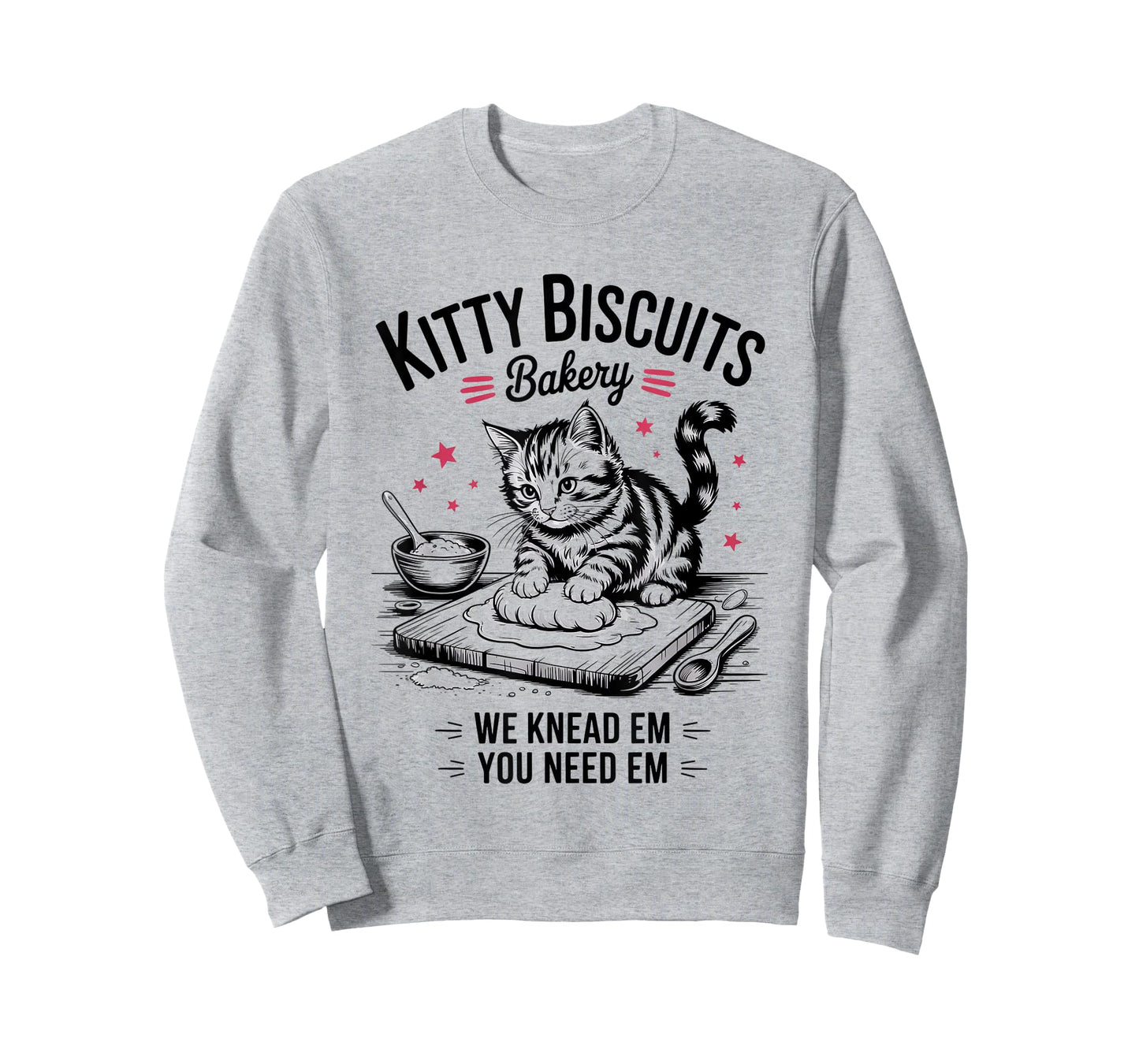 Cute Kitty Biscuits Bakery Funny Cat Lovers Baking Humor T-Shirt