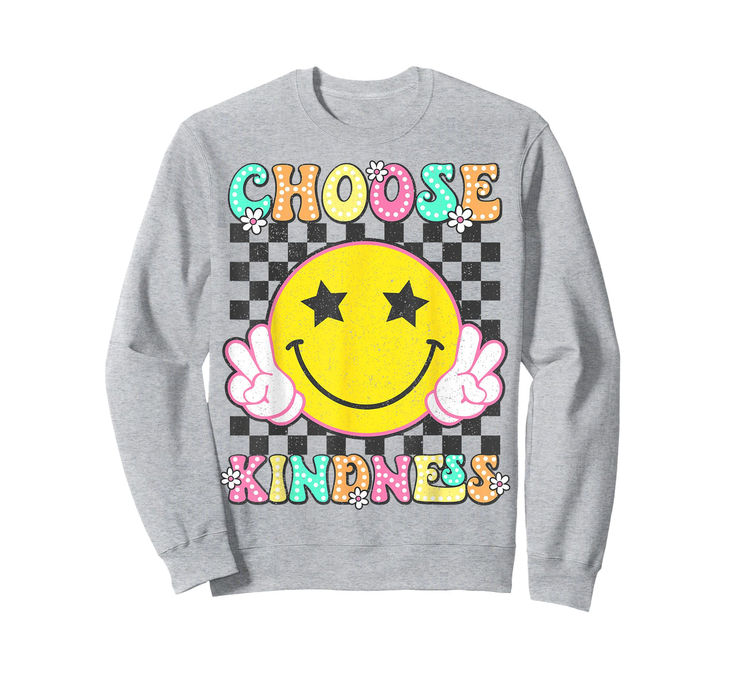 Choose Kindness Retro Groovy Be Kind Inspirational Kids T-Shirt