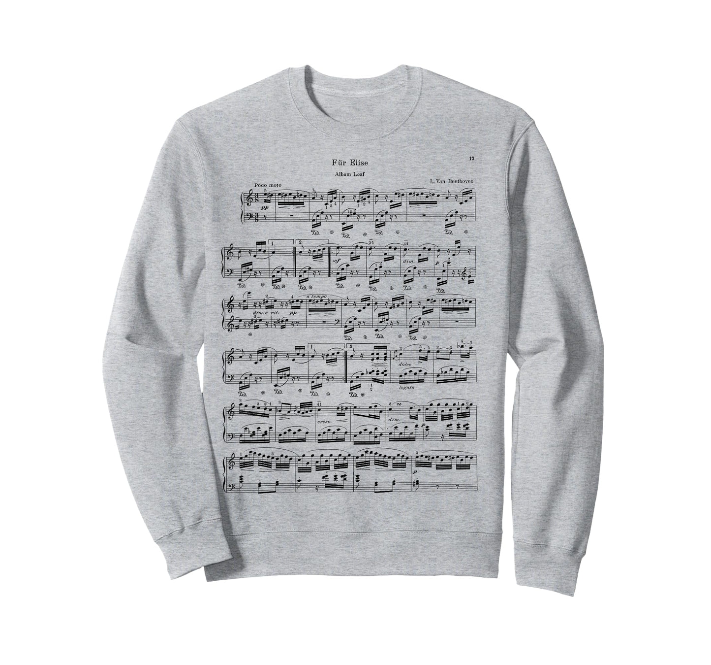 Fur Elise Beethoven Piano Sheet Music Vintage T-Shirt