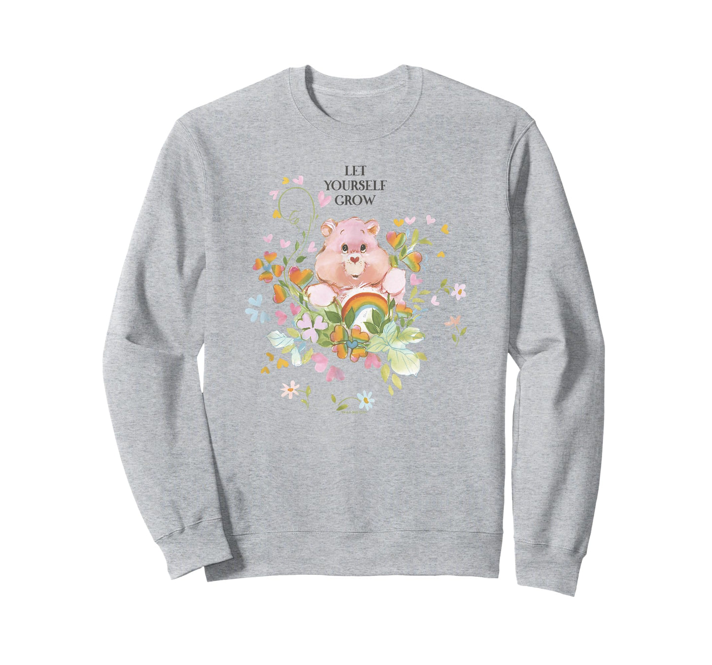 Care Bears Cheer Bear Vintage Floral Let Yourself Grow T-Shirt