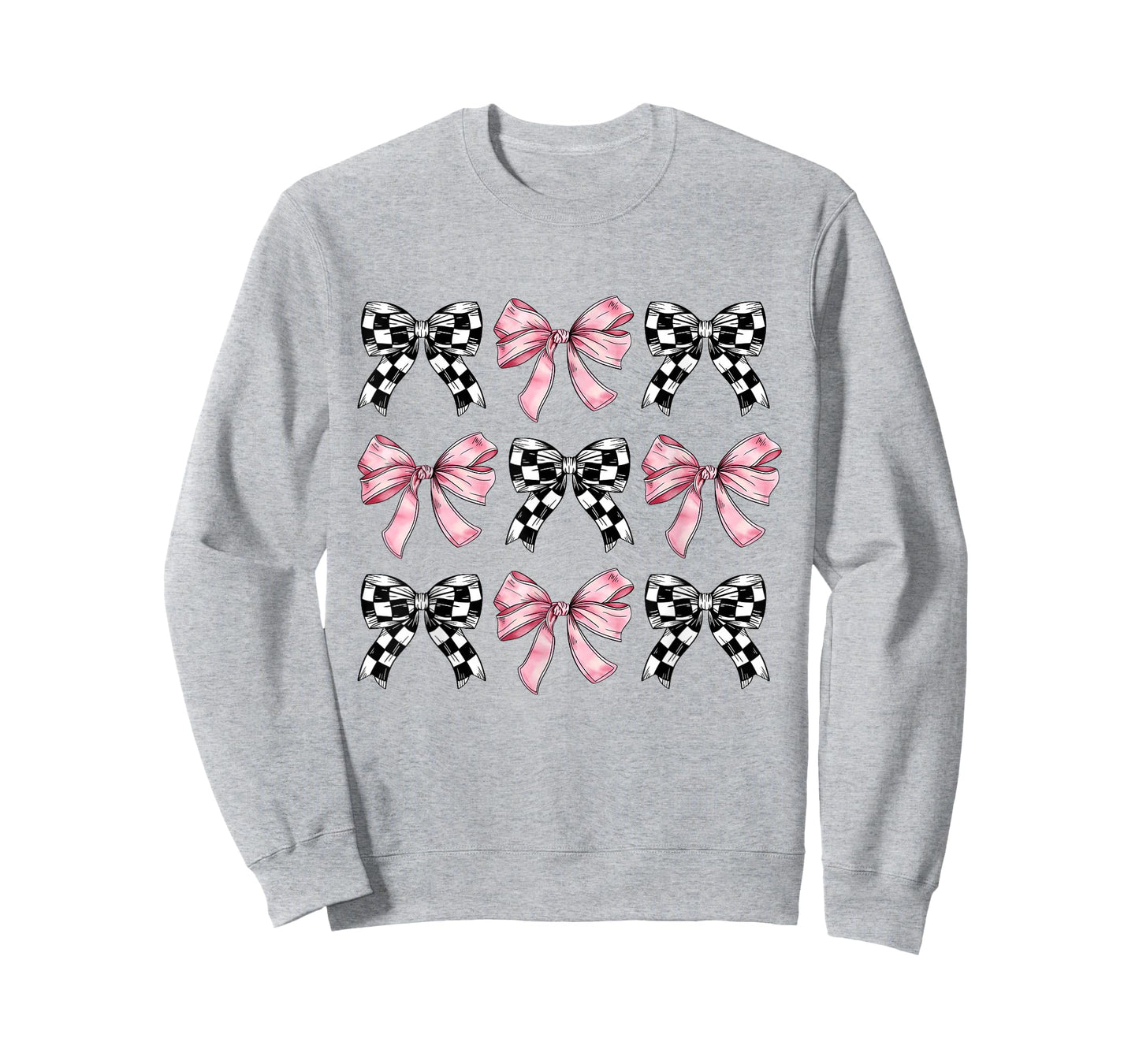 Checkered Pink Bows for Women and Girls Cute Clean Girl T-Shirt