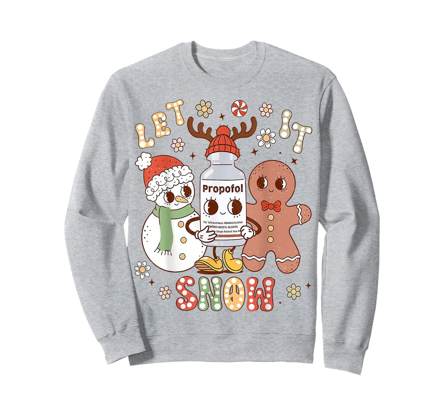 Christmas ICU Nurse, Let It Xmas Snow Propofol Christmas T-Shirt