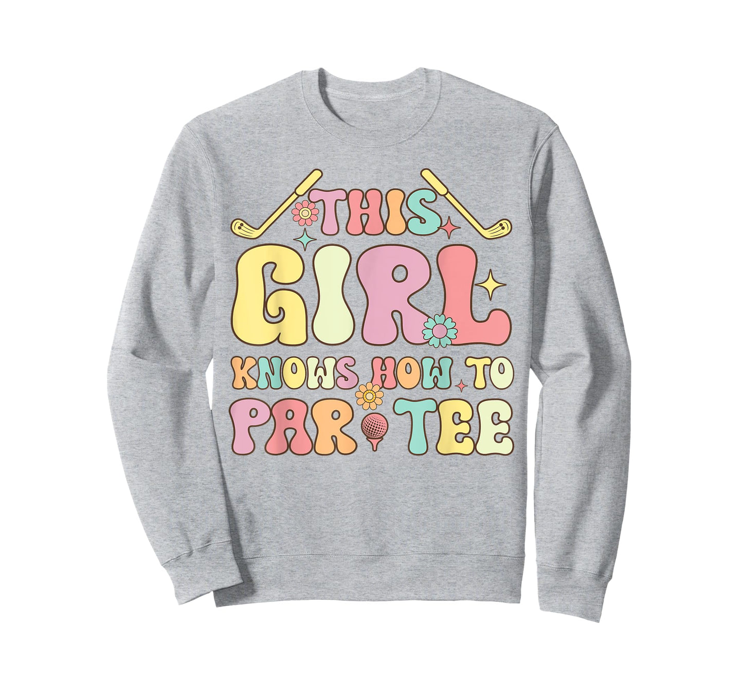 Groovy Golf Girl Golfing This Girl Knows How To Par Tee T-Shirt