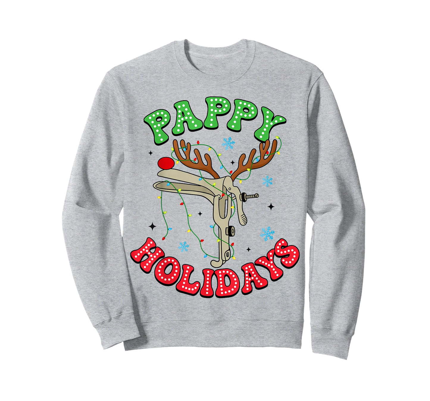 Pappy Holiday Reindeer Speculum Nurse Gynecologist Christmas T-Shirt