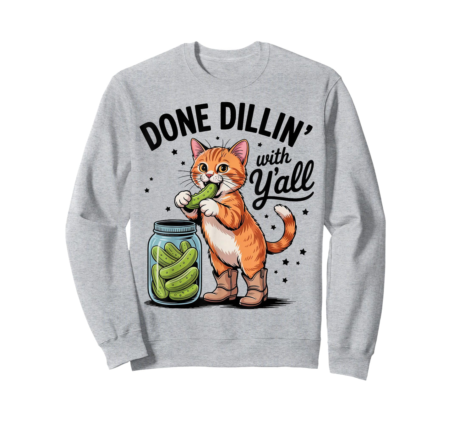 Pickle Orange Cat Done Dillin' with Y'all Pickle Orange Cat T-Shirt