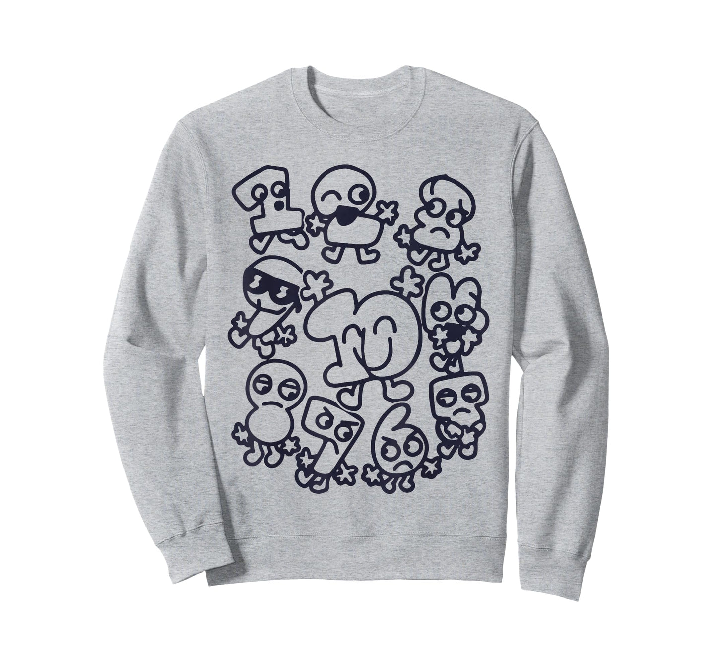 Algebralian Xfohv Cute Number Cartoon T-Shirt