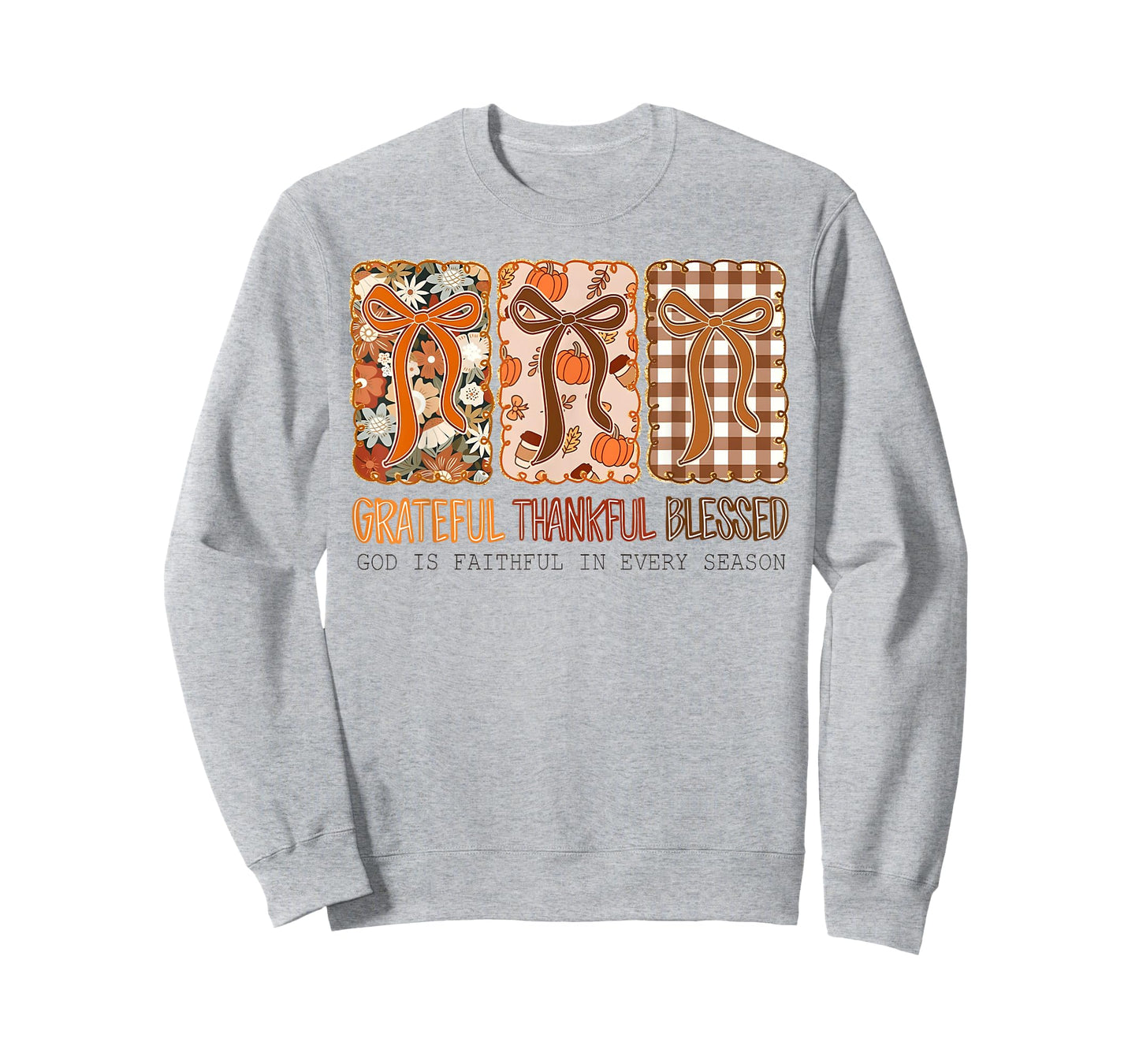 Thanksgiving Coquette Bow Grateful Thankful Blessed Girly T-Shirt