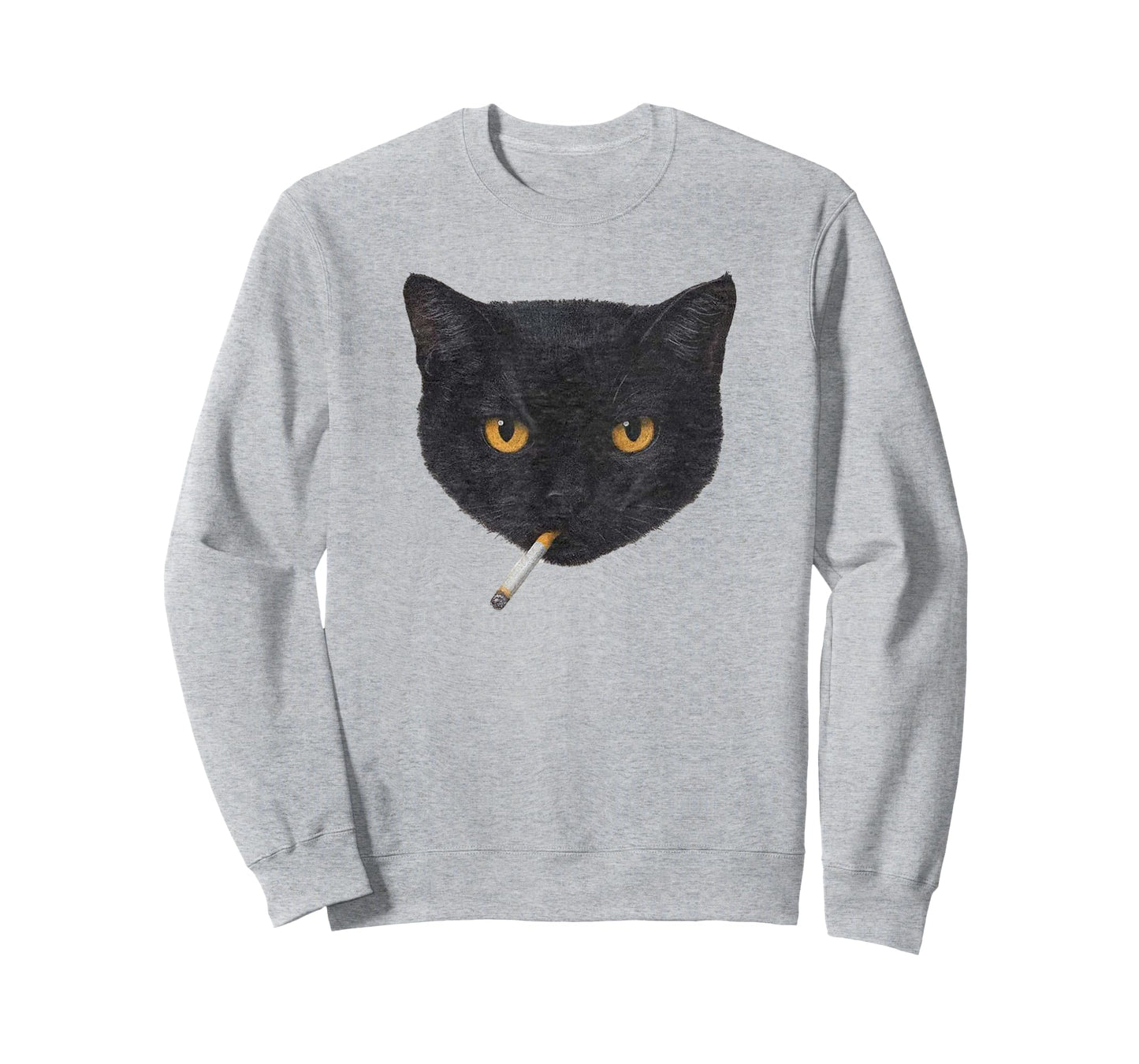 Smoking Cat Y2K Vintage Black Cat Retro 90s Grunge T-Shirt