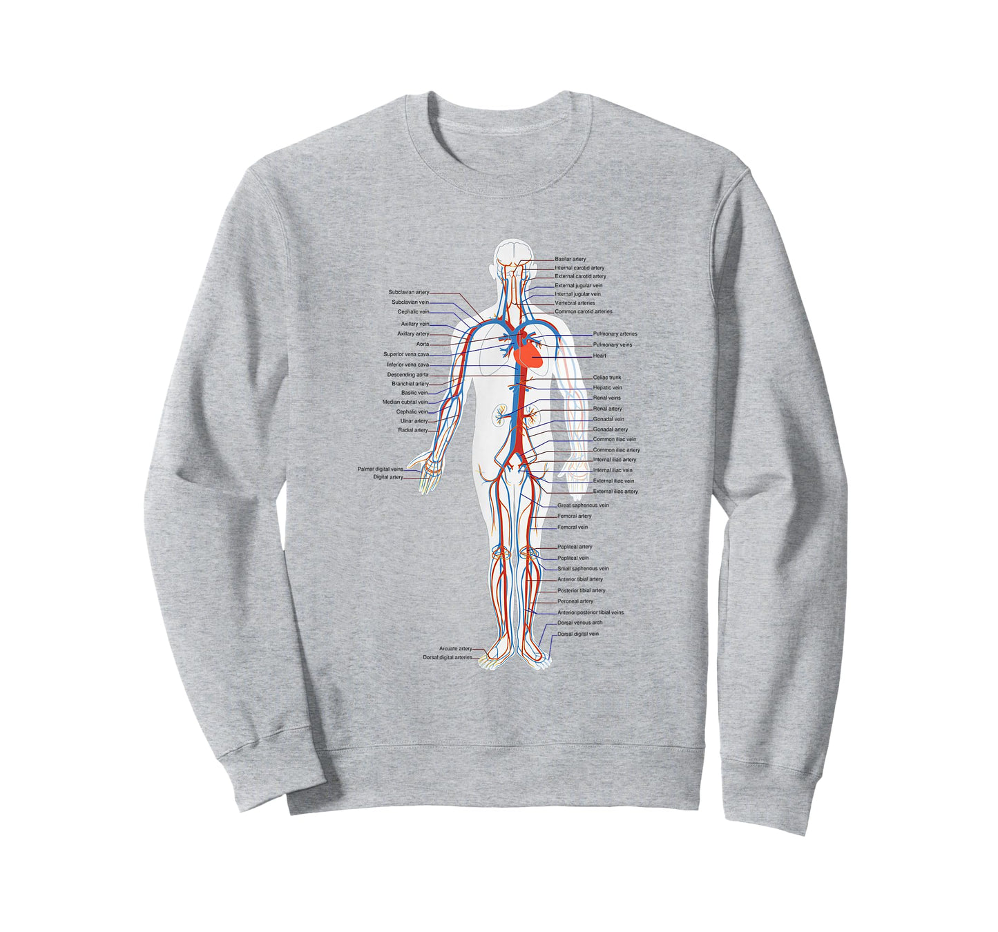 Circulatory System Anatomy Chart Arteries Veins T-Shirt
