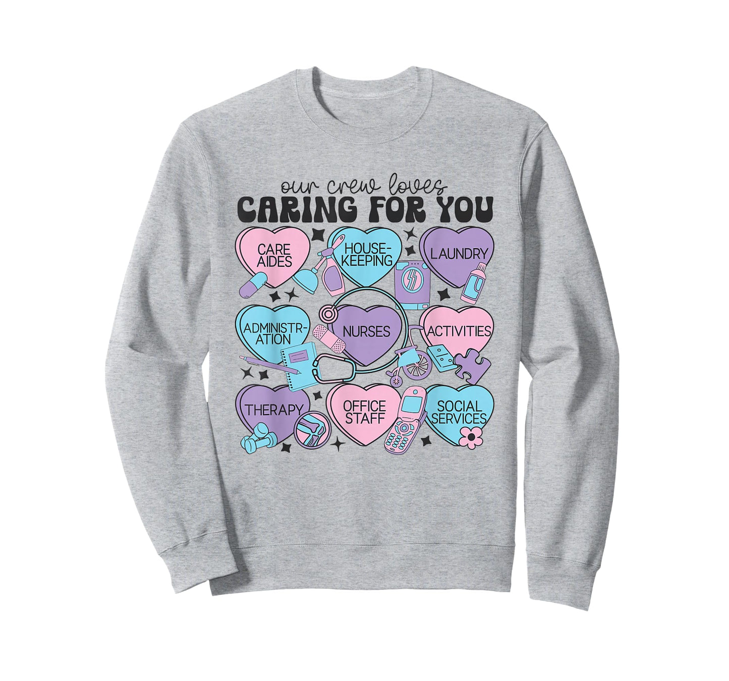 Assisted Living Facility Staff Valentine Nurse Heat Candy T-Shirt