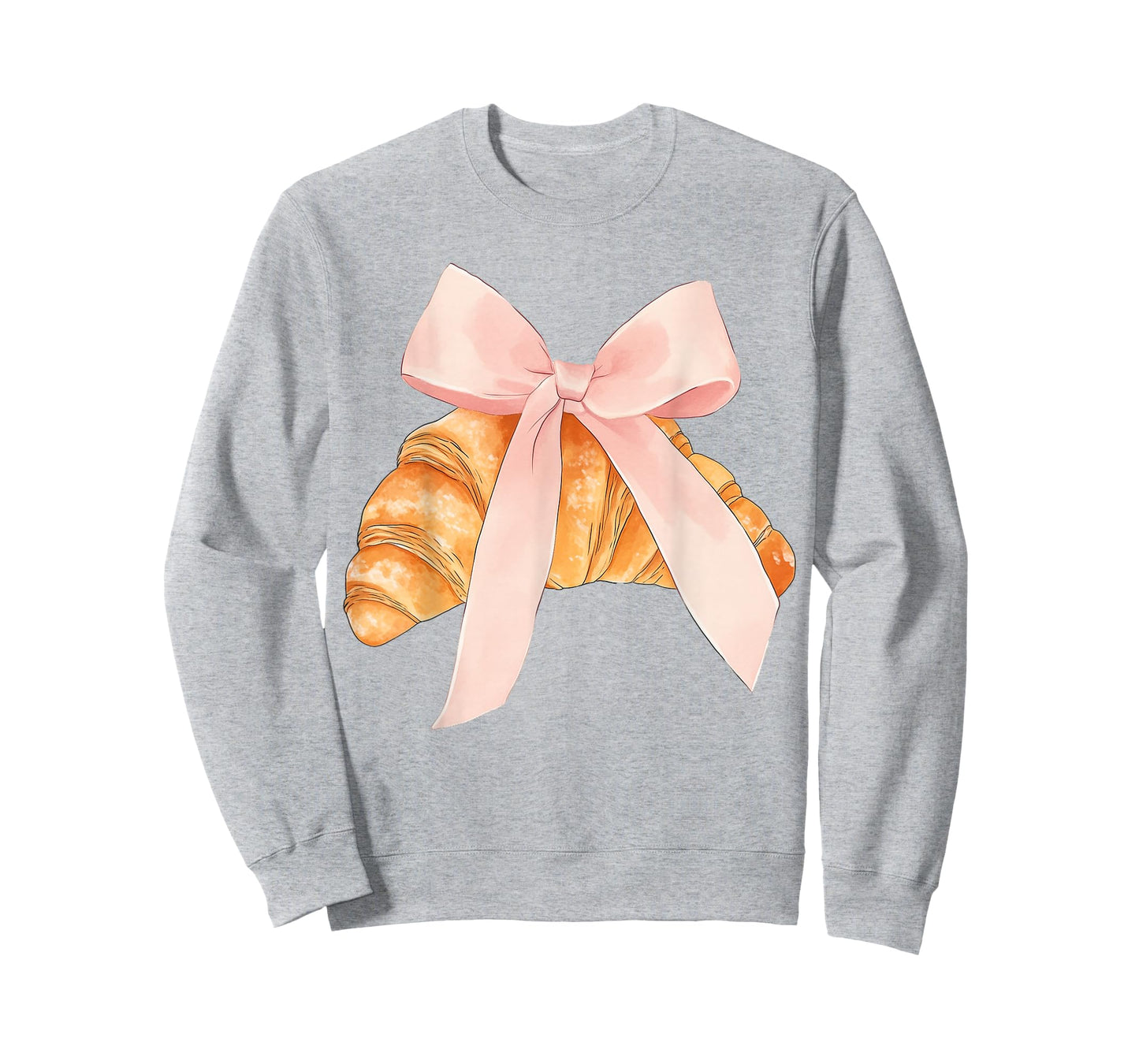 Coquette Pink Bow Croissant Cute Baking Baker Pastry Girl T-Shirt