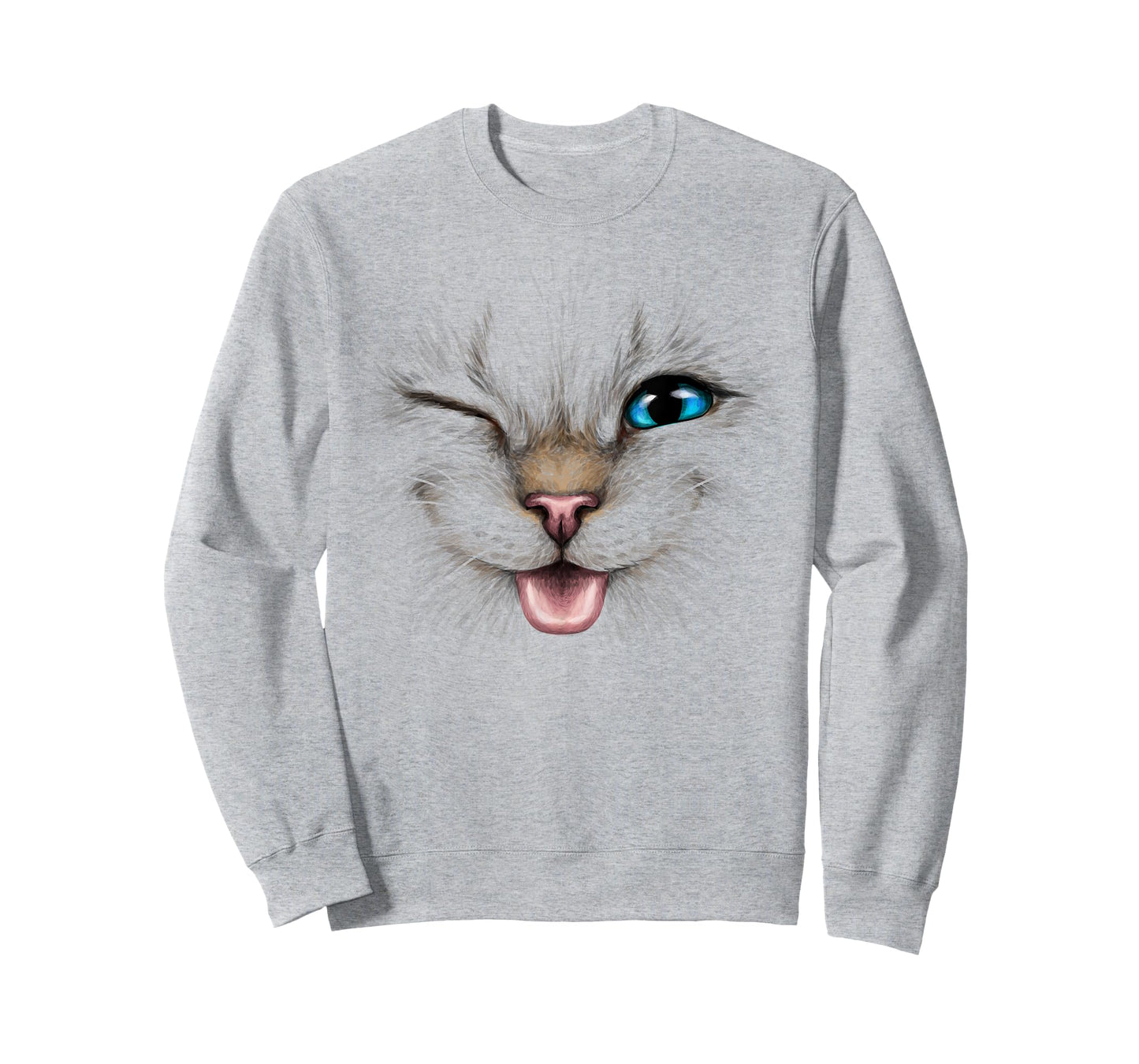cute cat face blue eyes wink smiling for lover kitten Kitty T-Shirt