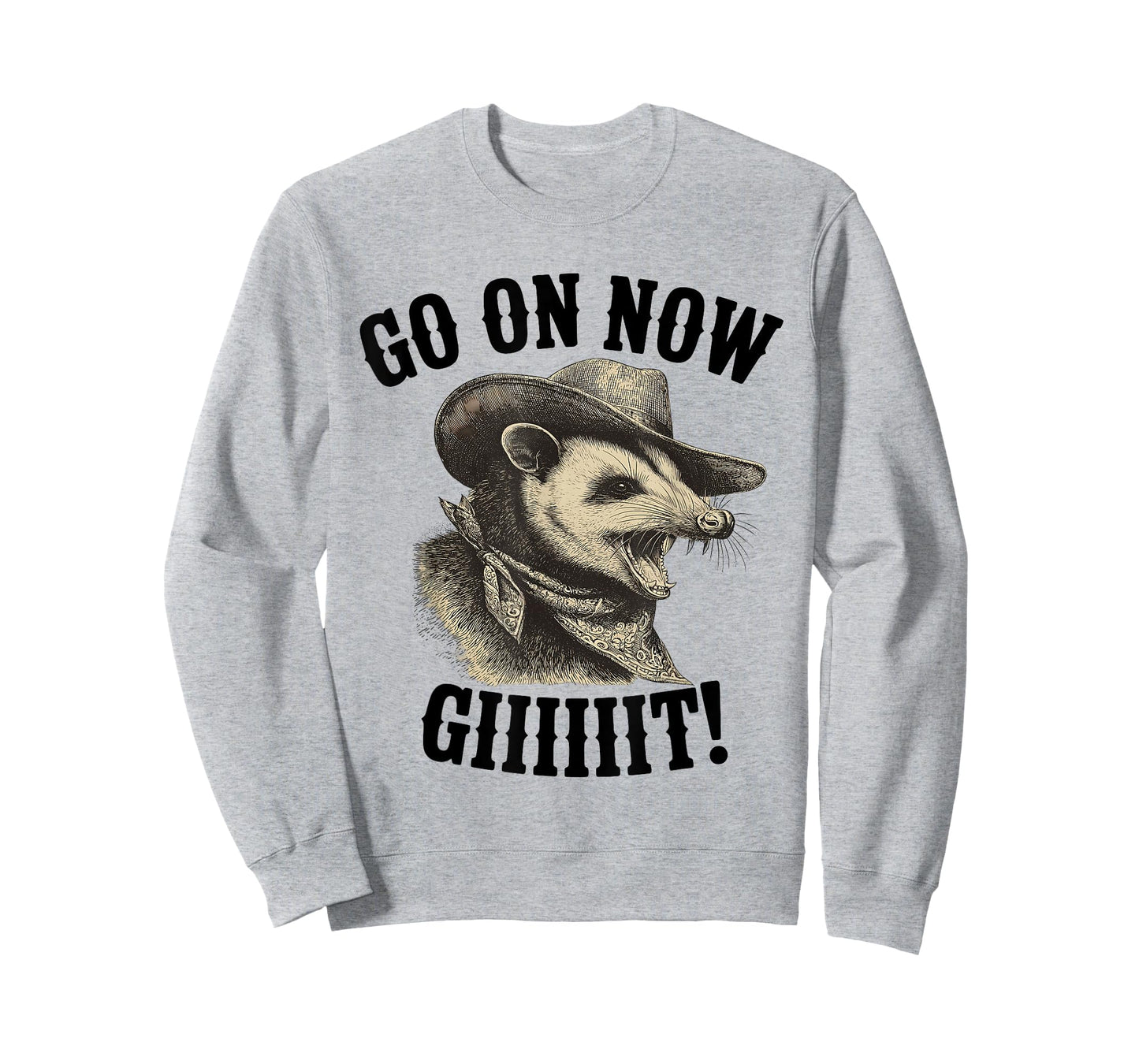 Cowboy Opossum Western Country Possum Go On Now Git T-Shirt