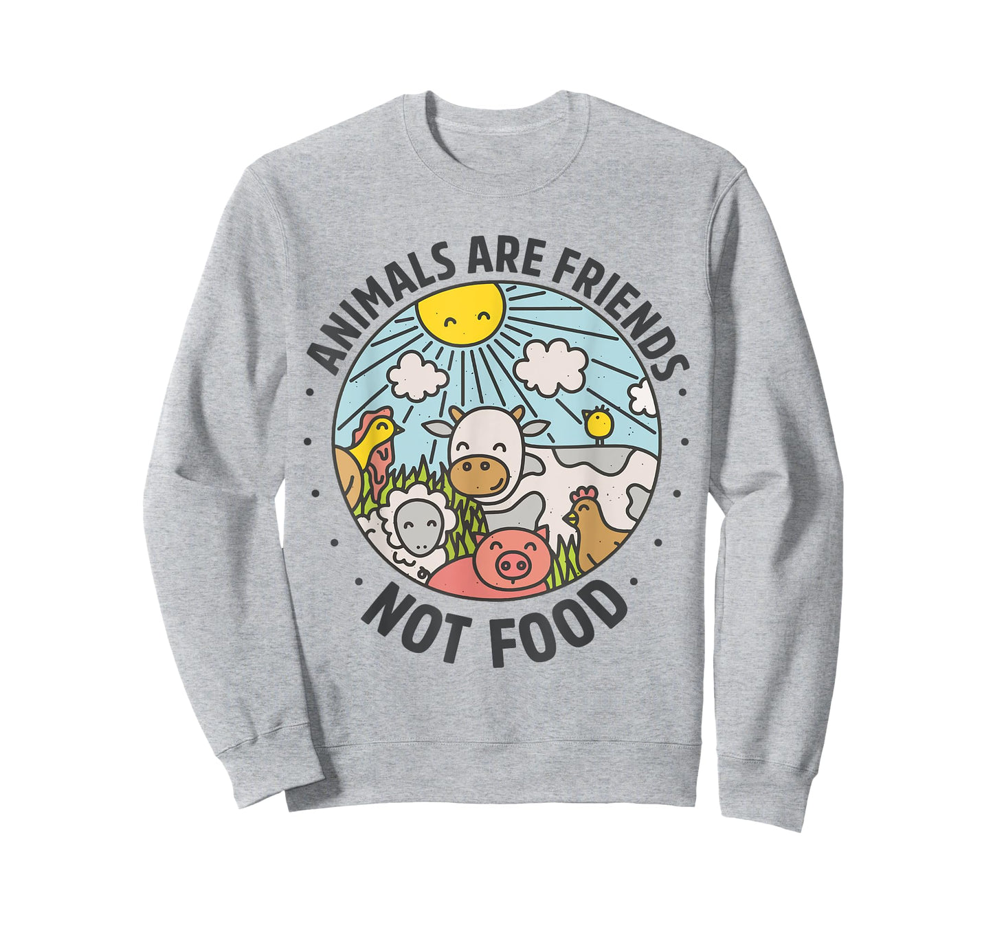 Animals Are Friends Not Food Animal Lover Funny Vegetarian T-Shirt