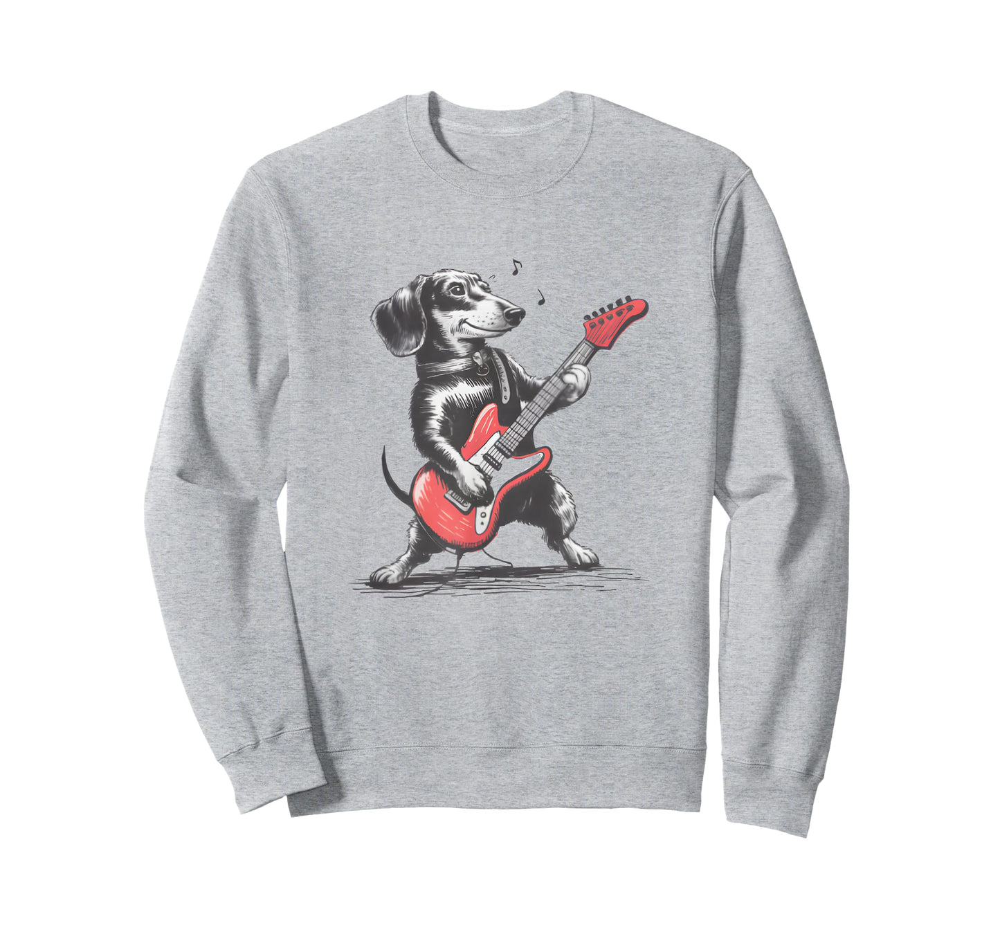 vintage dachshund weenie playing guitar Shirt Funny Dog Love T-Shirt