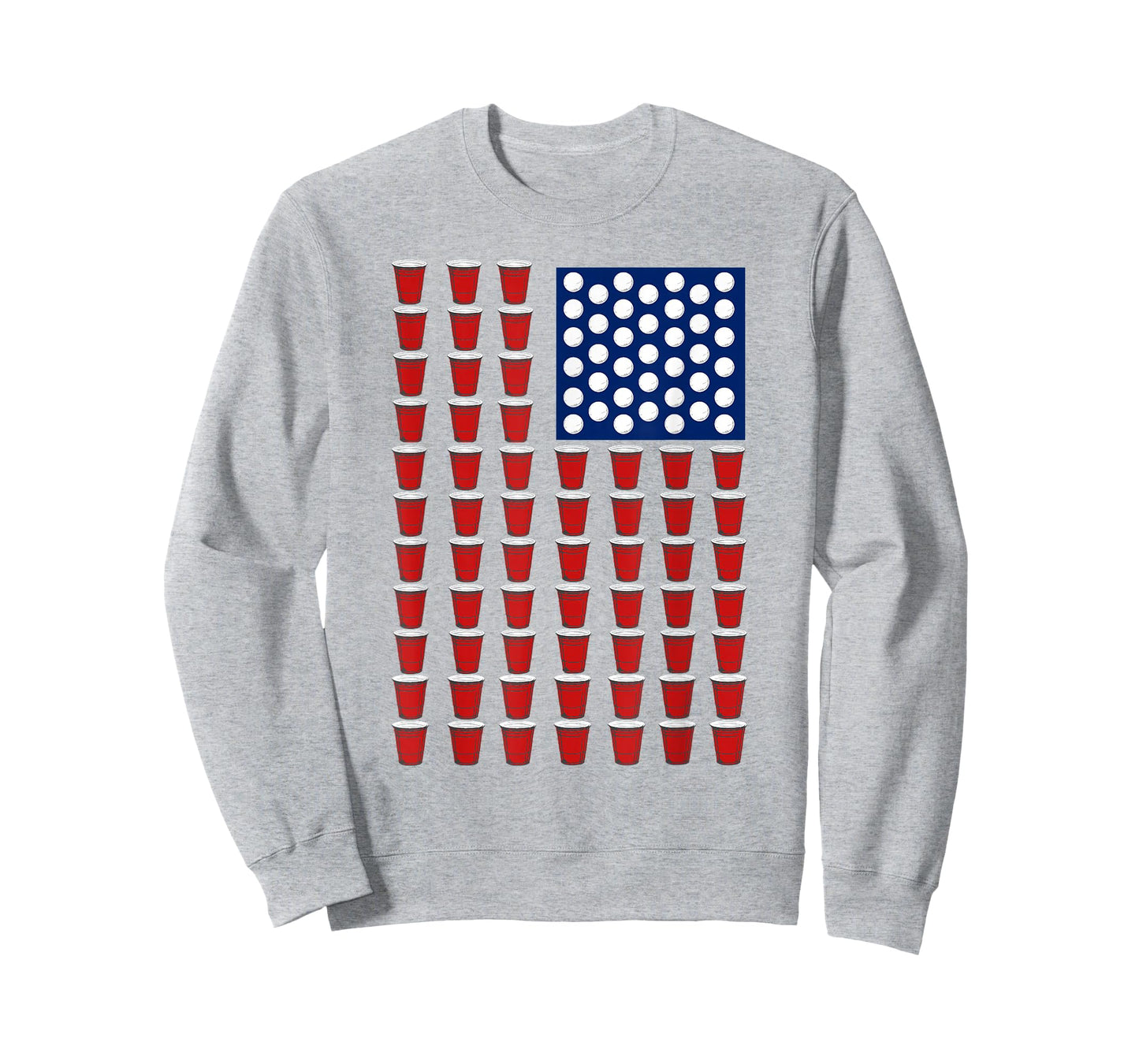 4th of July Trendy Red Solo Cup Beer Pong USA Flag T-Shirt