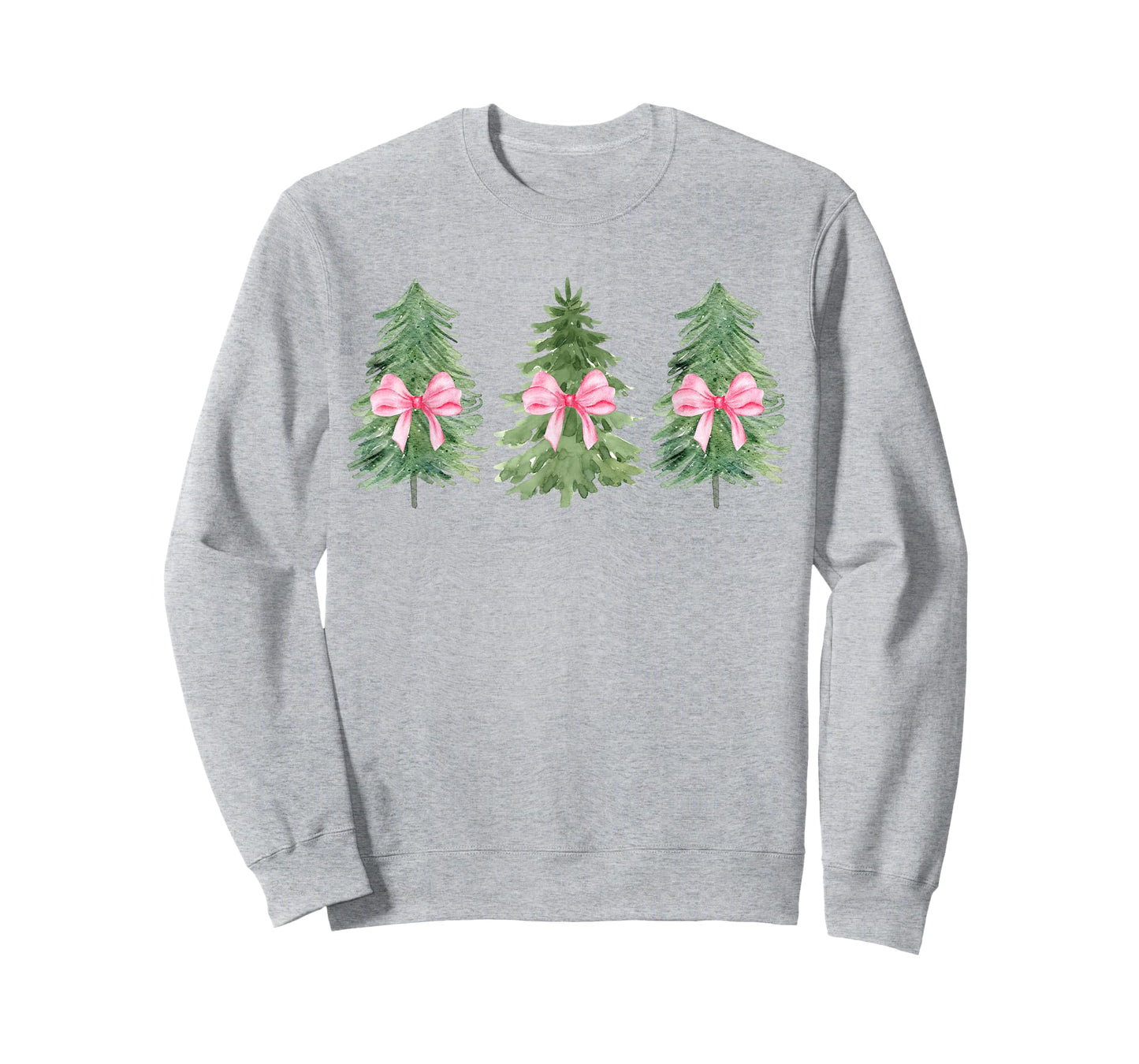 Christmas Tree Coquette Pink Bow Christmas Girly Women Girls T-Shirt