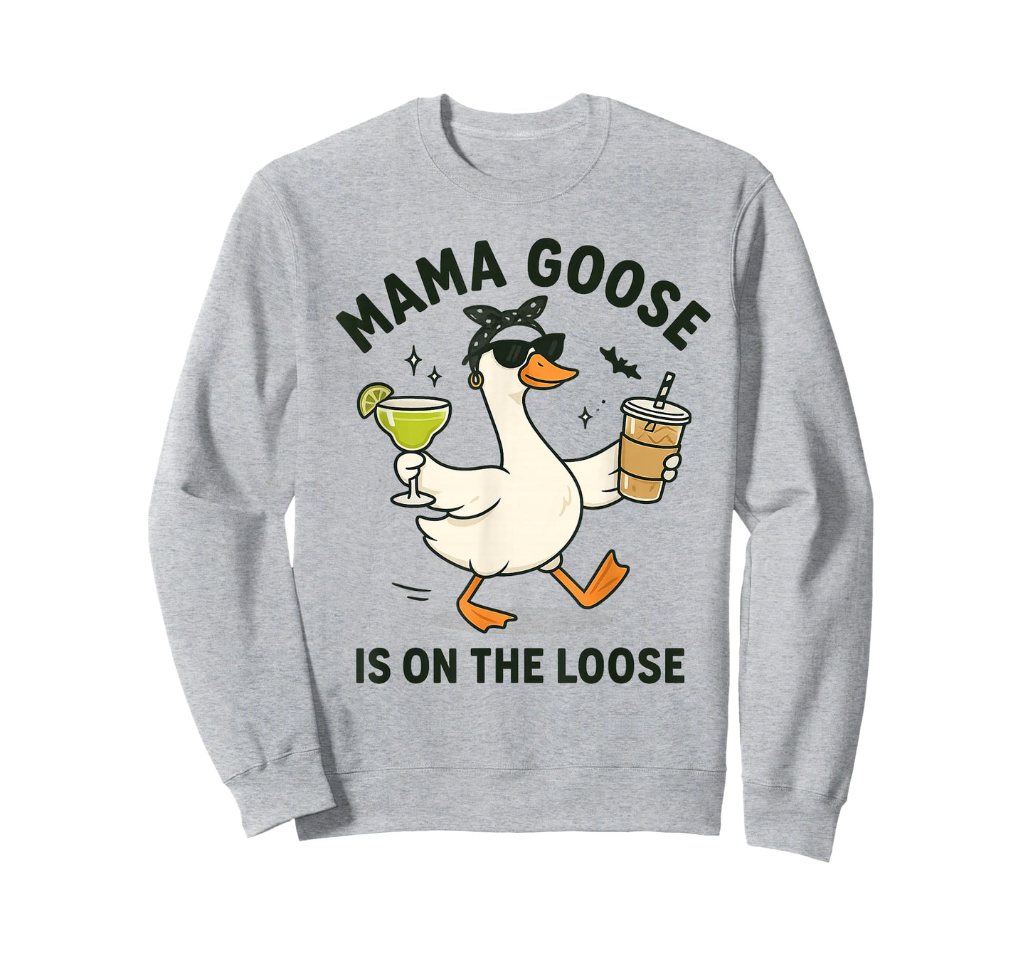 Mama Goose On The Loose Funny Mom Goose Graphic T-Shirt