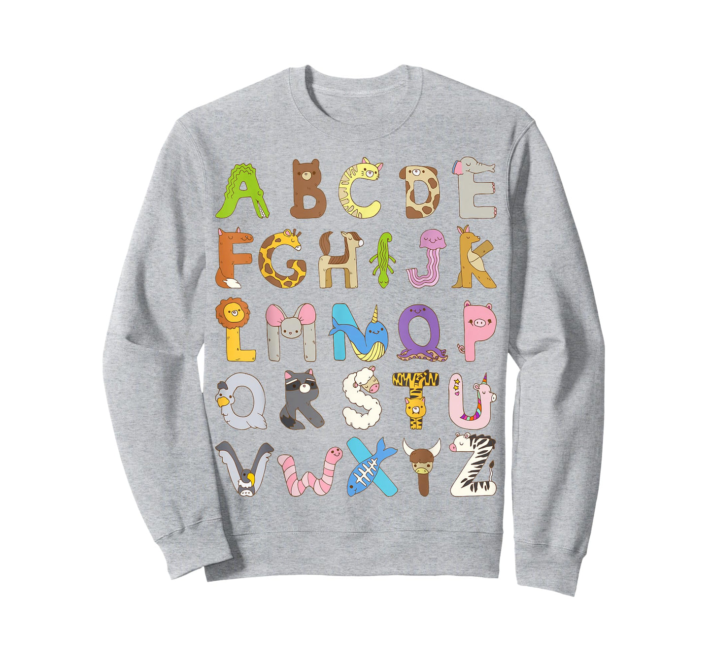ABC Animals Alphabet Graphic Boys Girls Kindergarten Teacher T-Shirt