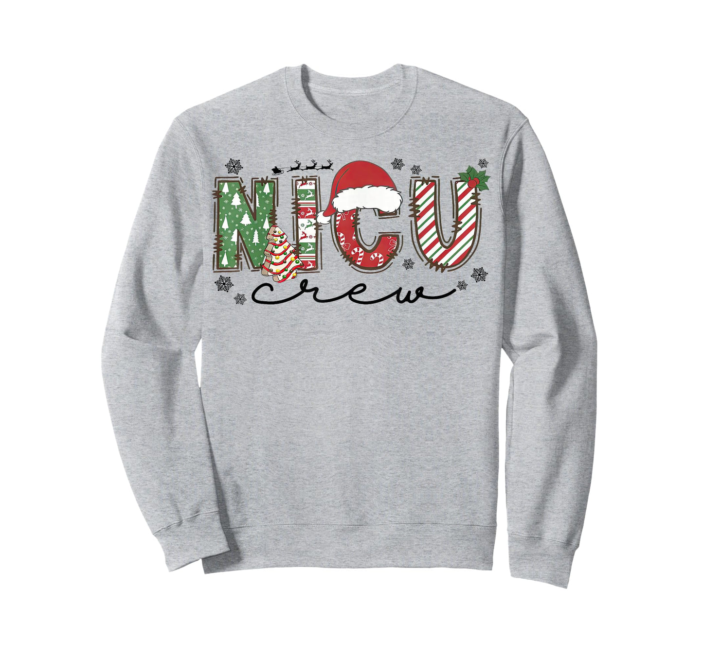 Christmas Nicu Nurse Crew Santa Hat Nursing Xmas T-Shirt