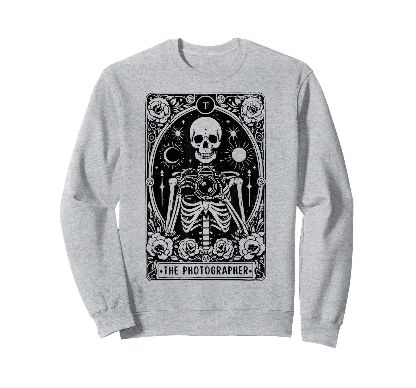 The Photographer Tarot Card, Skeleton Photography Camera T-Shirt